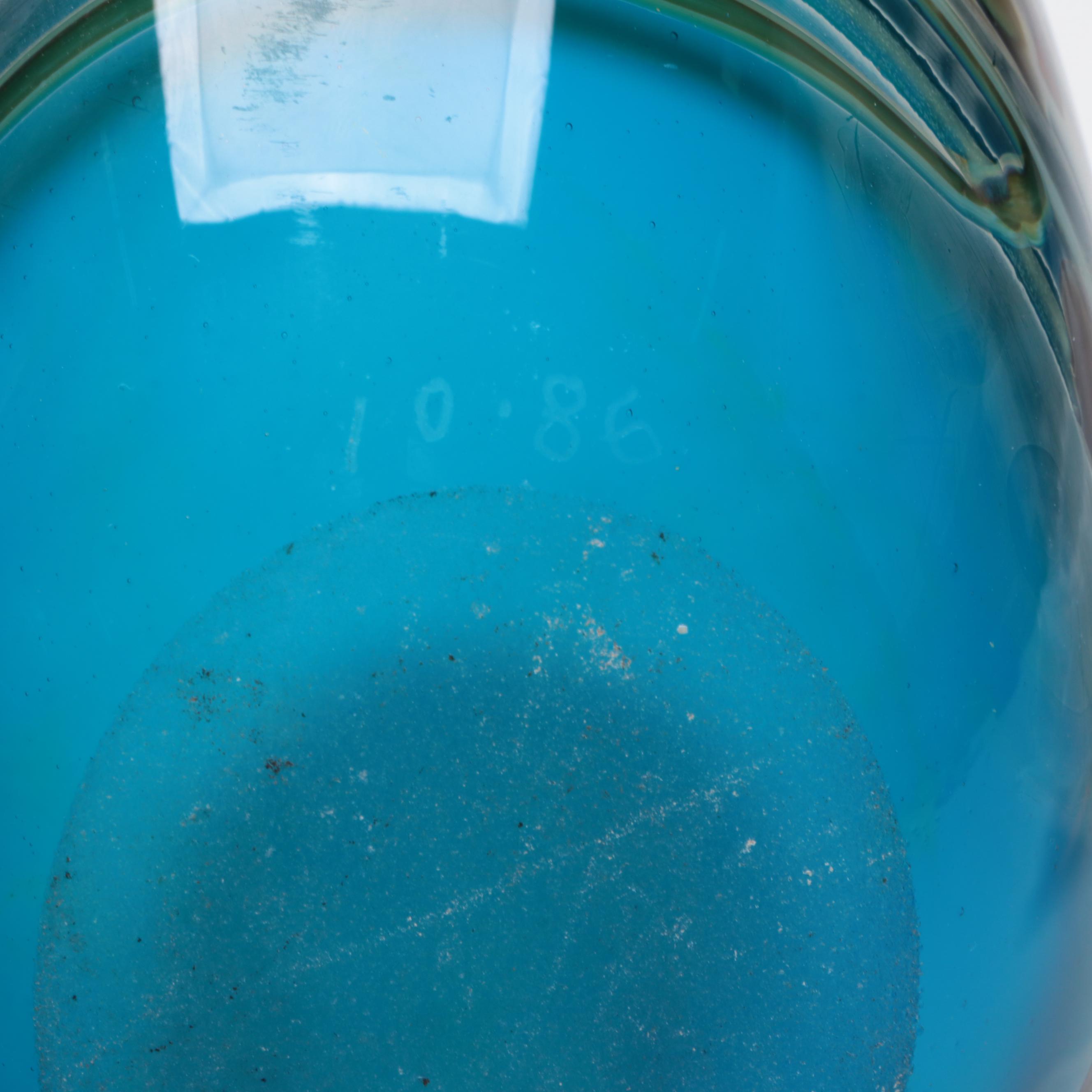 Fostoria "Heirloom" Opalescent Glass Dish and Multicolored Cased Glass Bud Vase