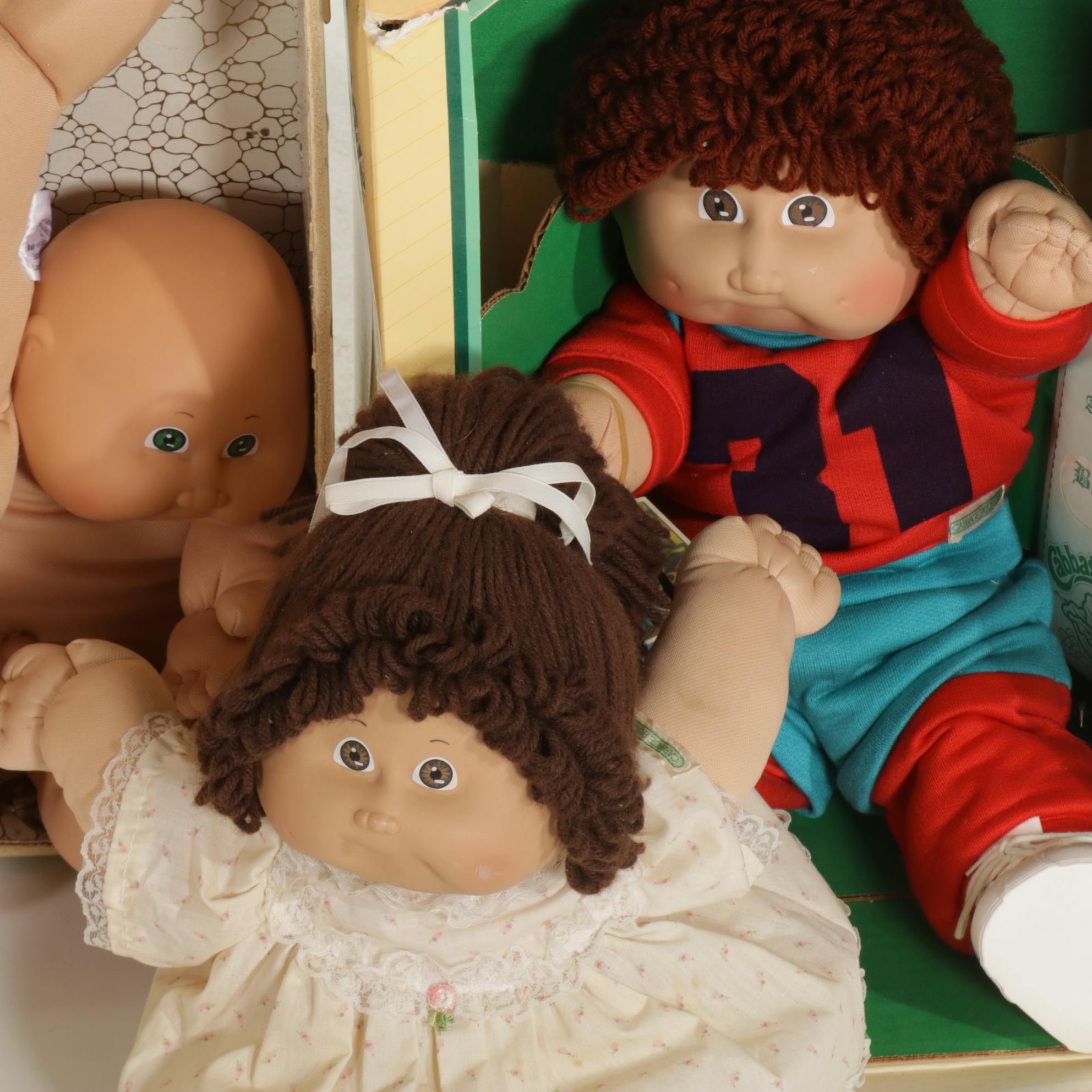 Cabbage Patch Kids Doll Collection with Costumes, Trunk, Sewing Patterns, & More