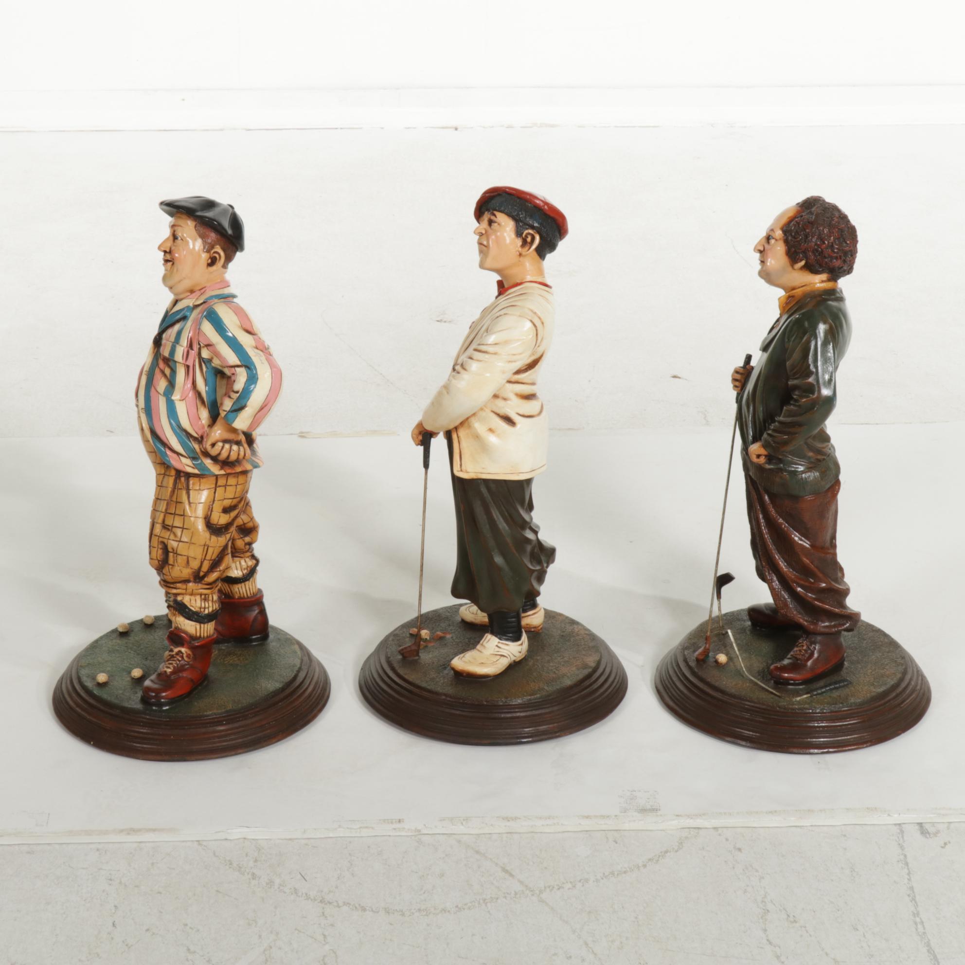 Resin "Three Stooges" Golfing Figurines
