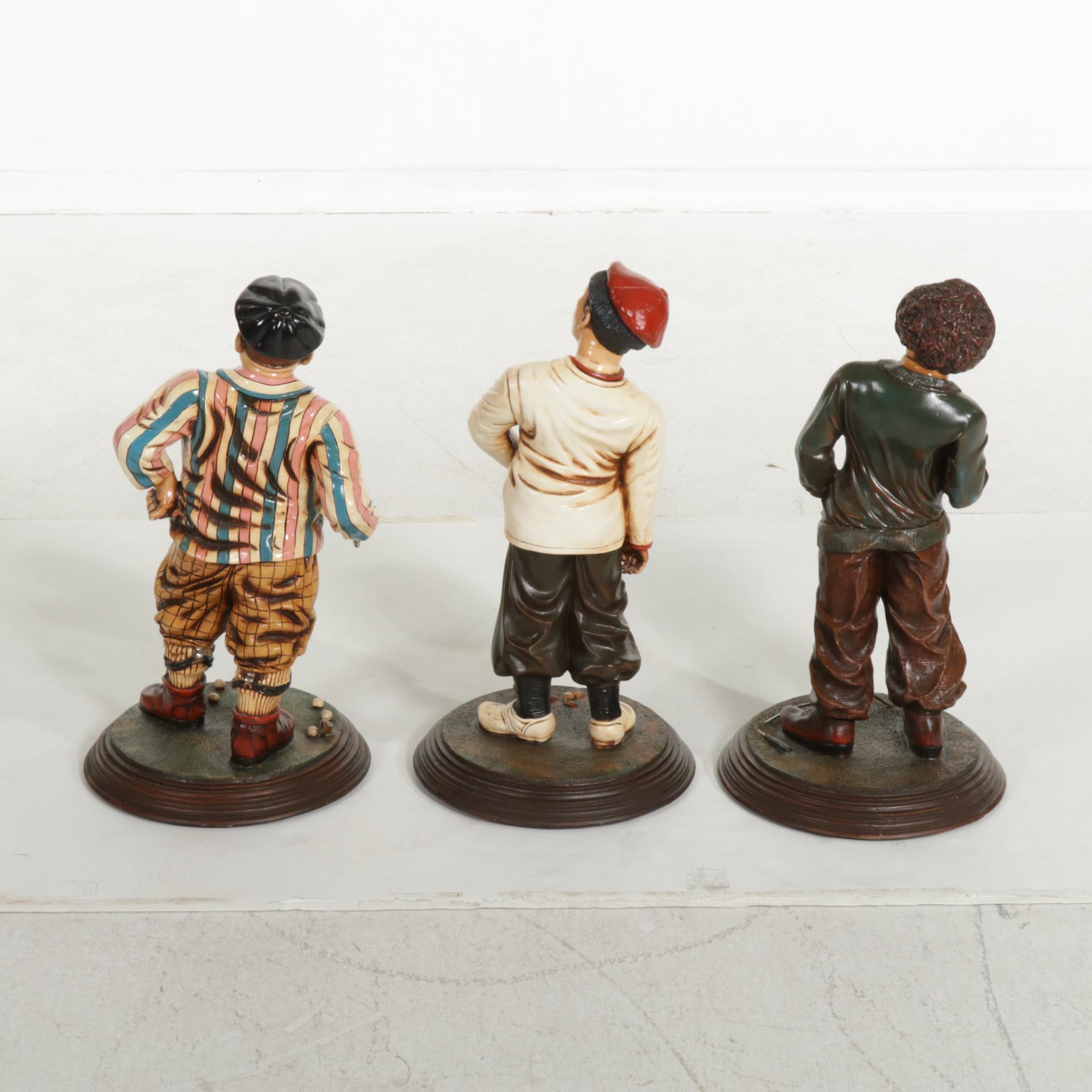Resin "Three Stooges" Golfing Figurines