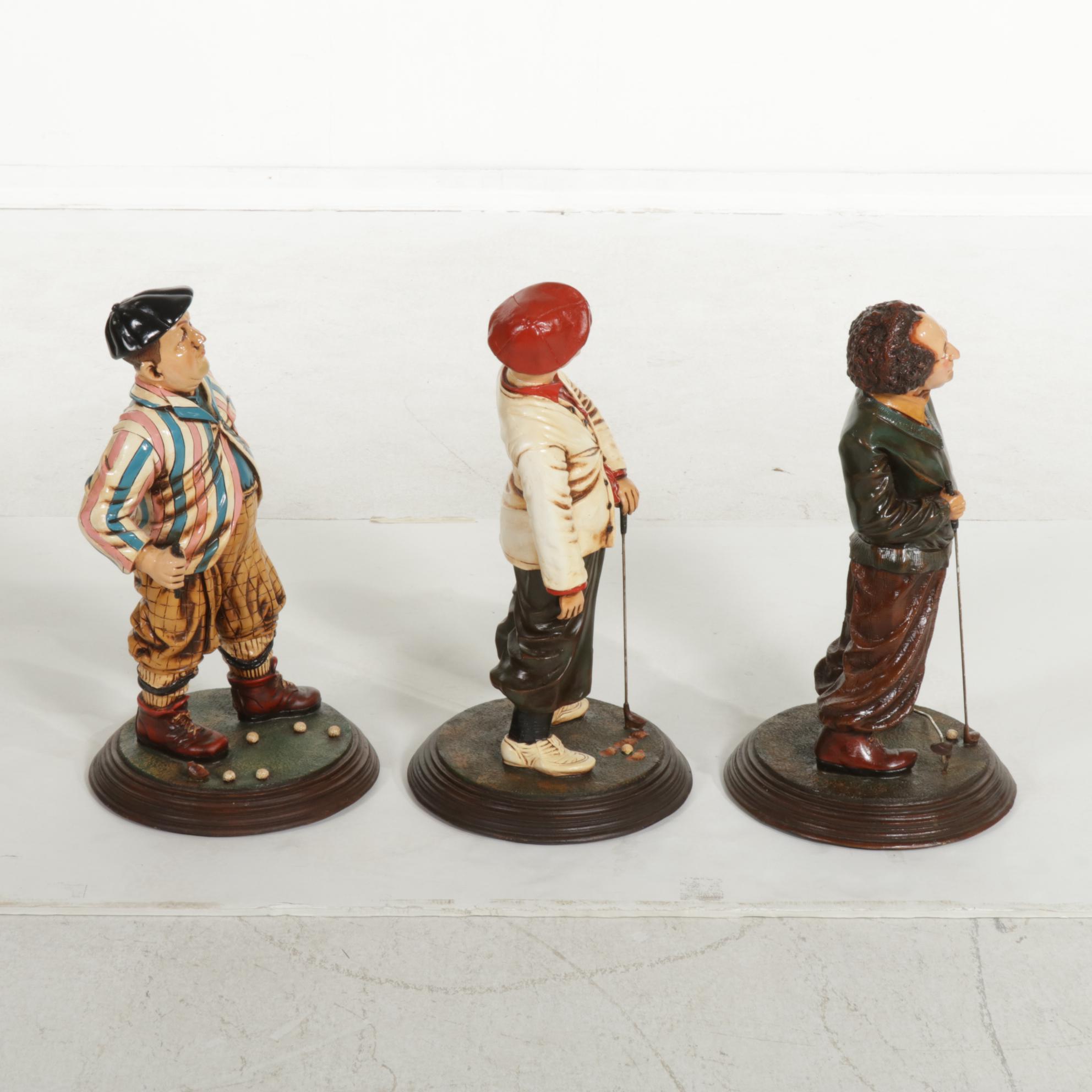 Resin "Three Stooges" Golfing Figurines