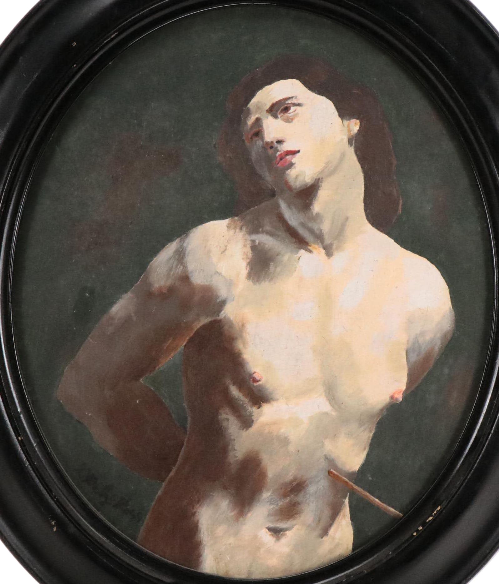 Gary Ross Oil Painting After Guido Reni "Saint Sebastian"
