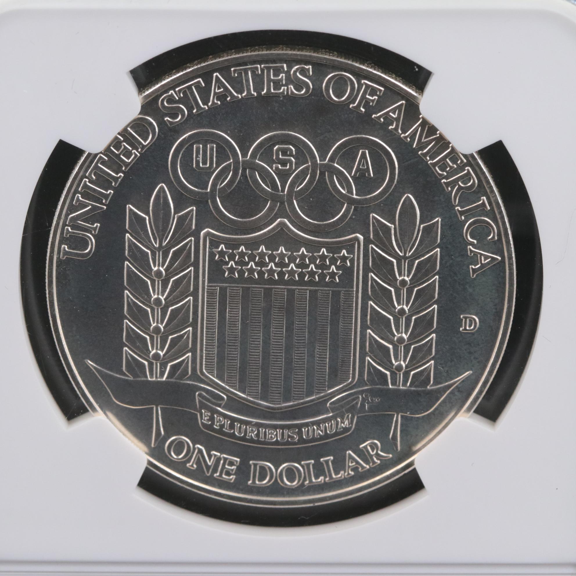 NGC Graded MS68 1992-D Olympics Commemorative (Baseball) Silver Dollar