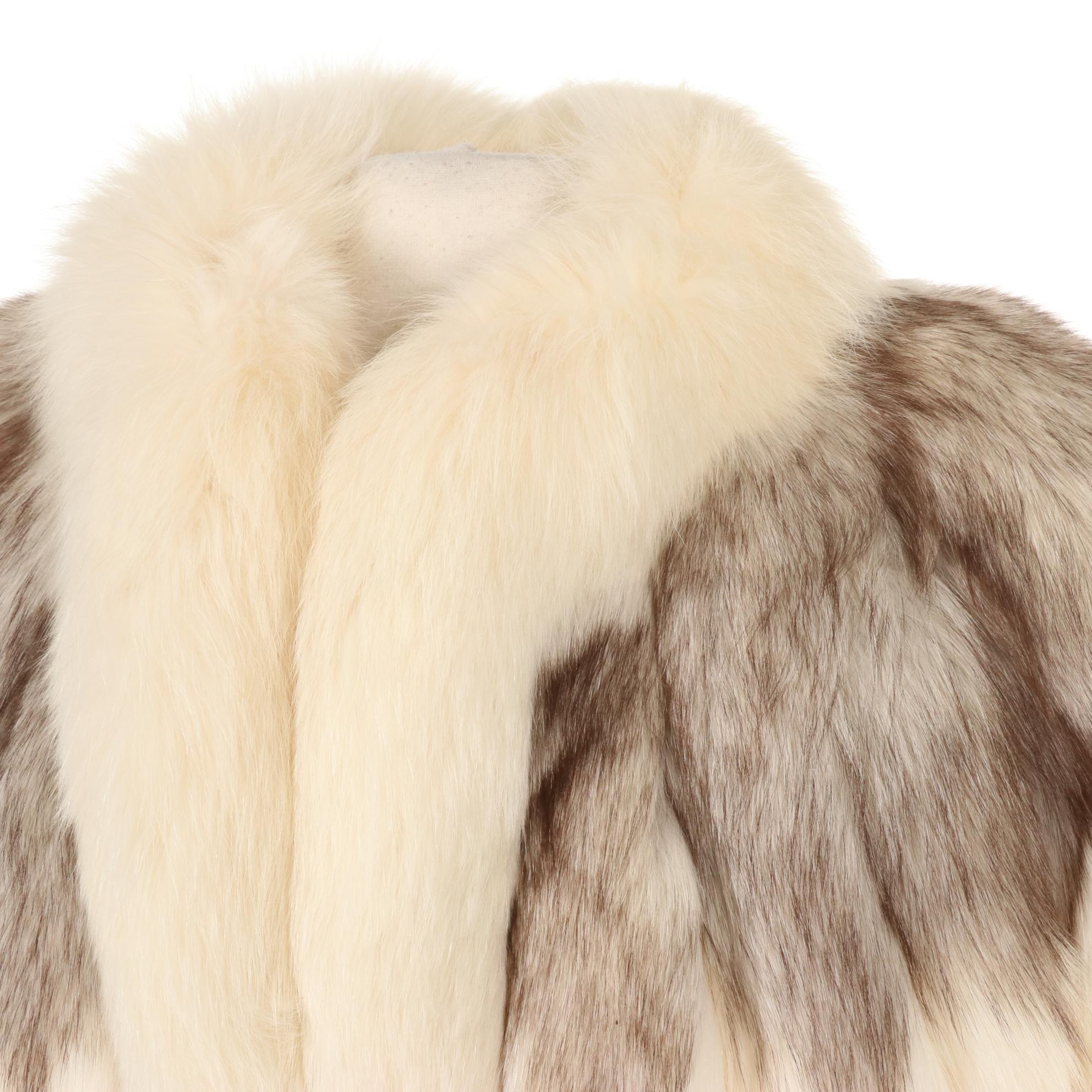 Blue Fox Fur Jacket