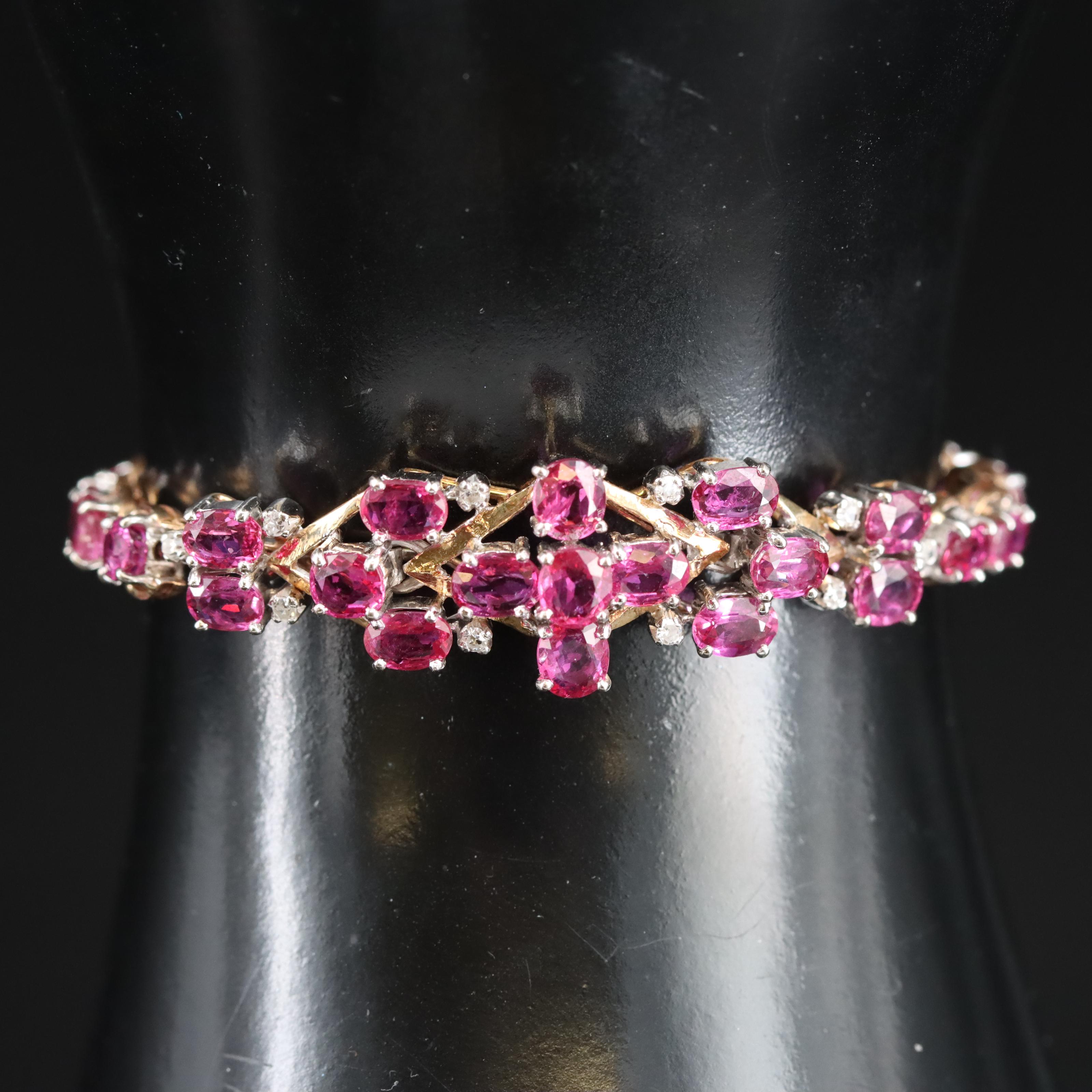 14K Ruby and Diamond Bracelet