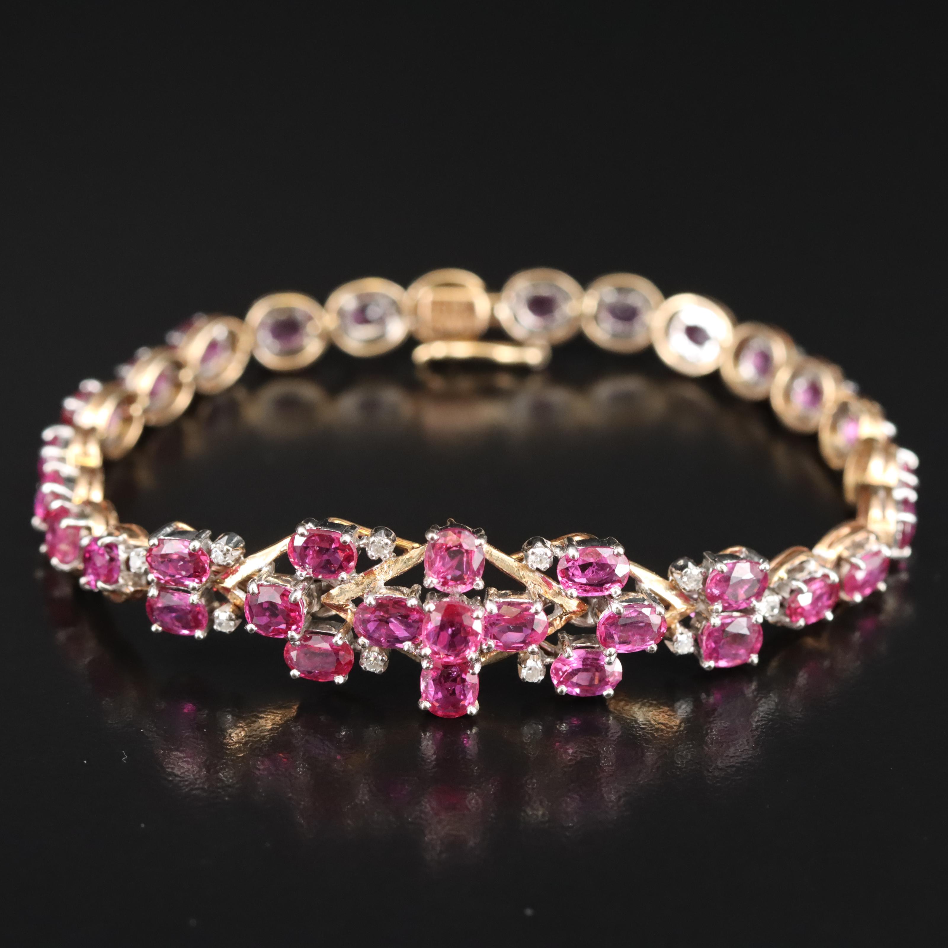14K Ruby and Diamond Bracelet