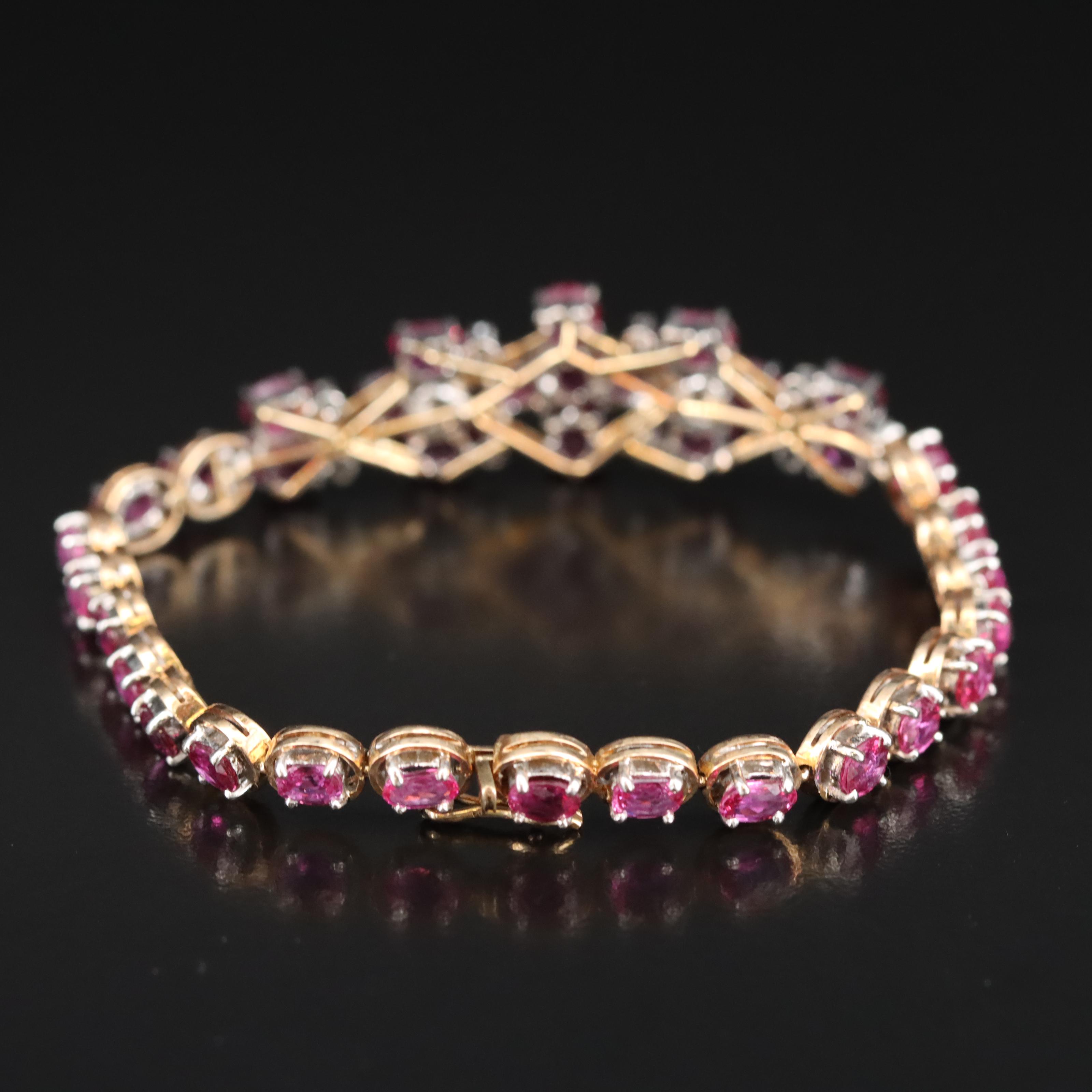 14K Ruby and Diamond Bracelet