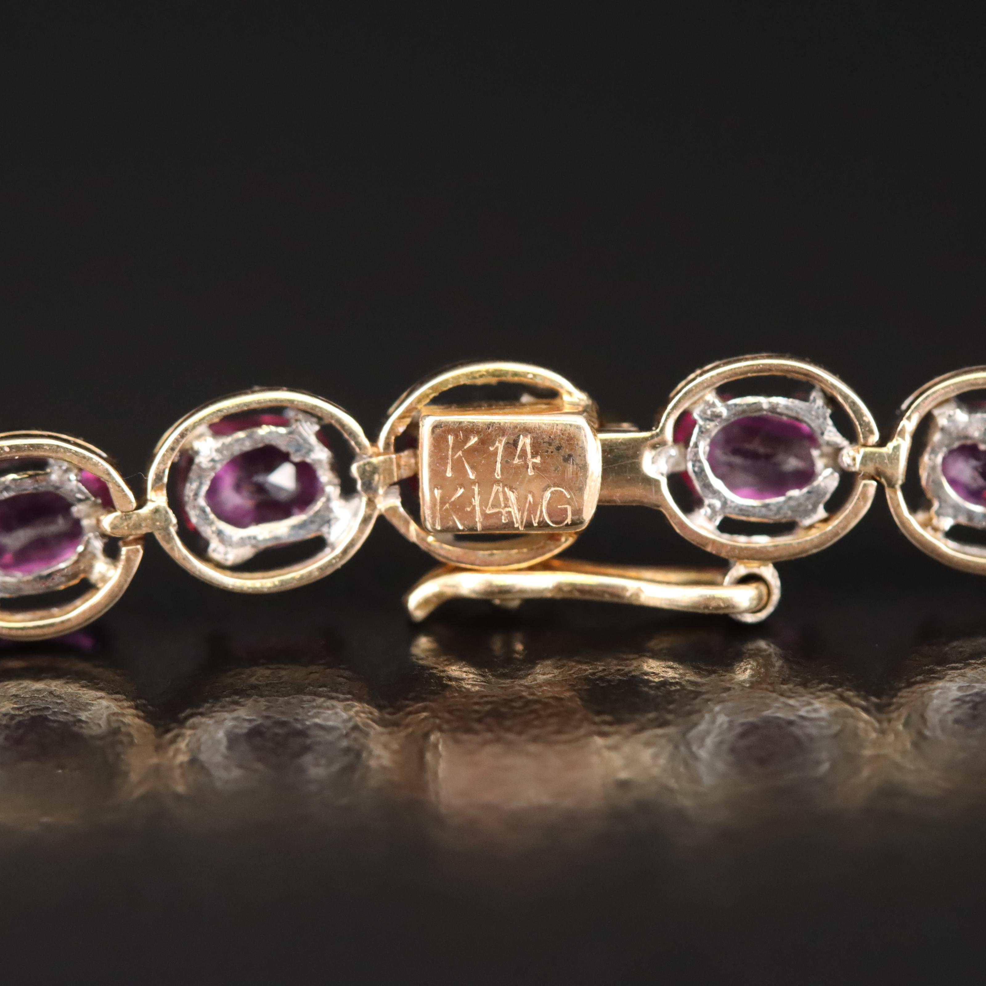 14K Ruby and Diamond Bracelet