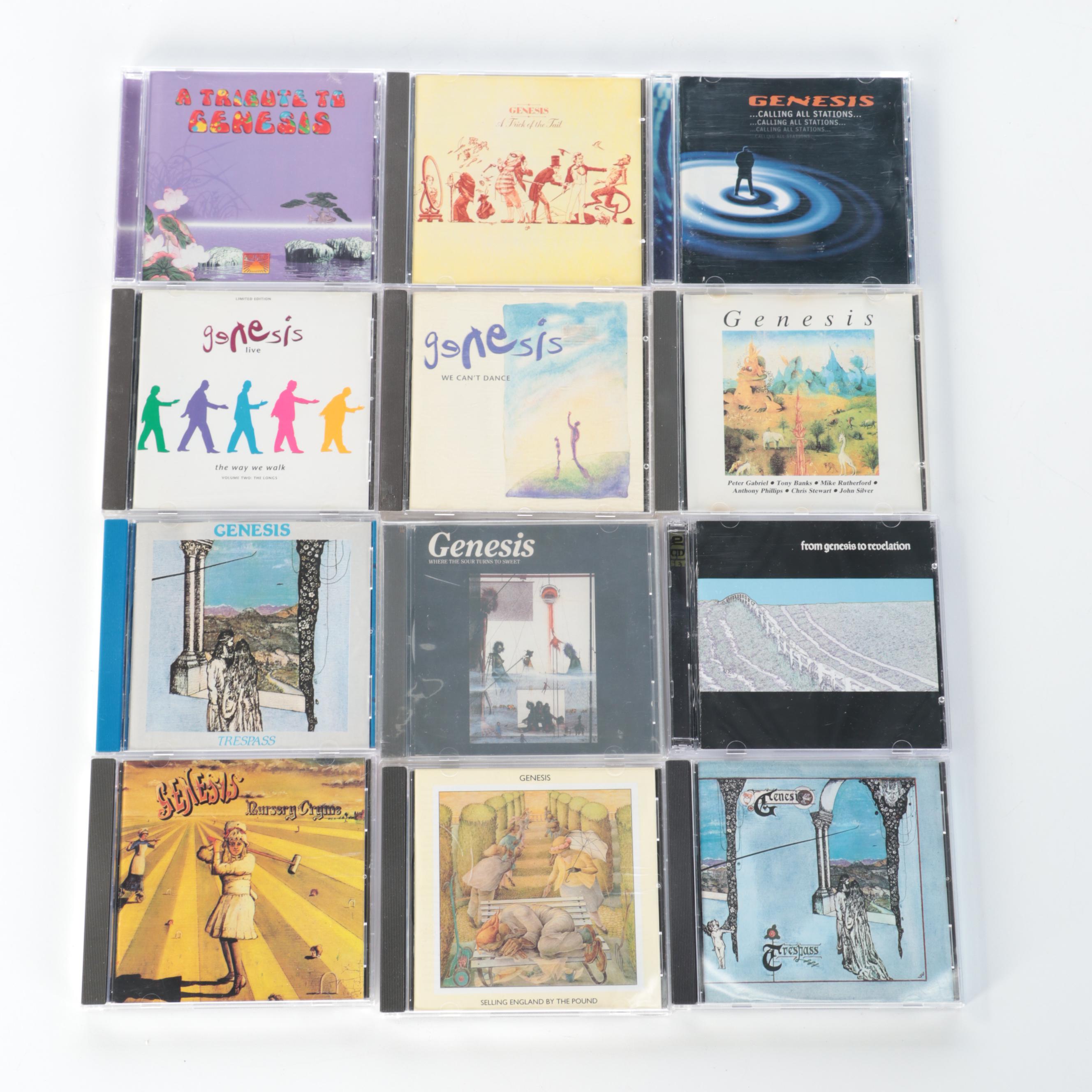 LeatherWrapped CD Tower with CDs including Collection of Genesis CDs EBTH