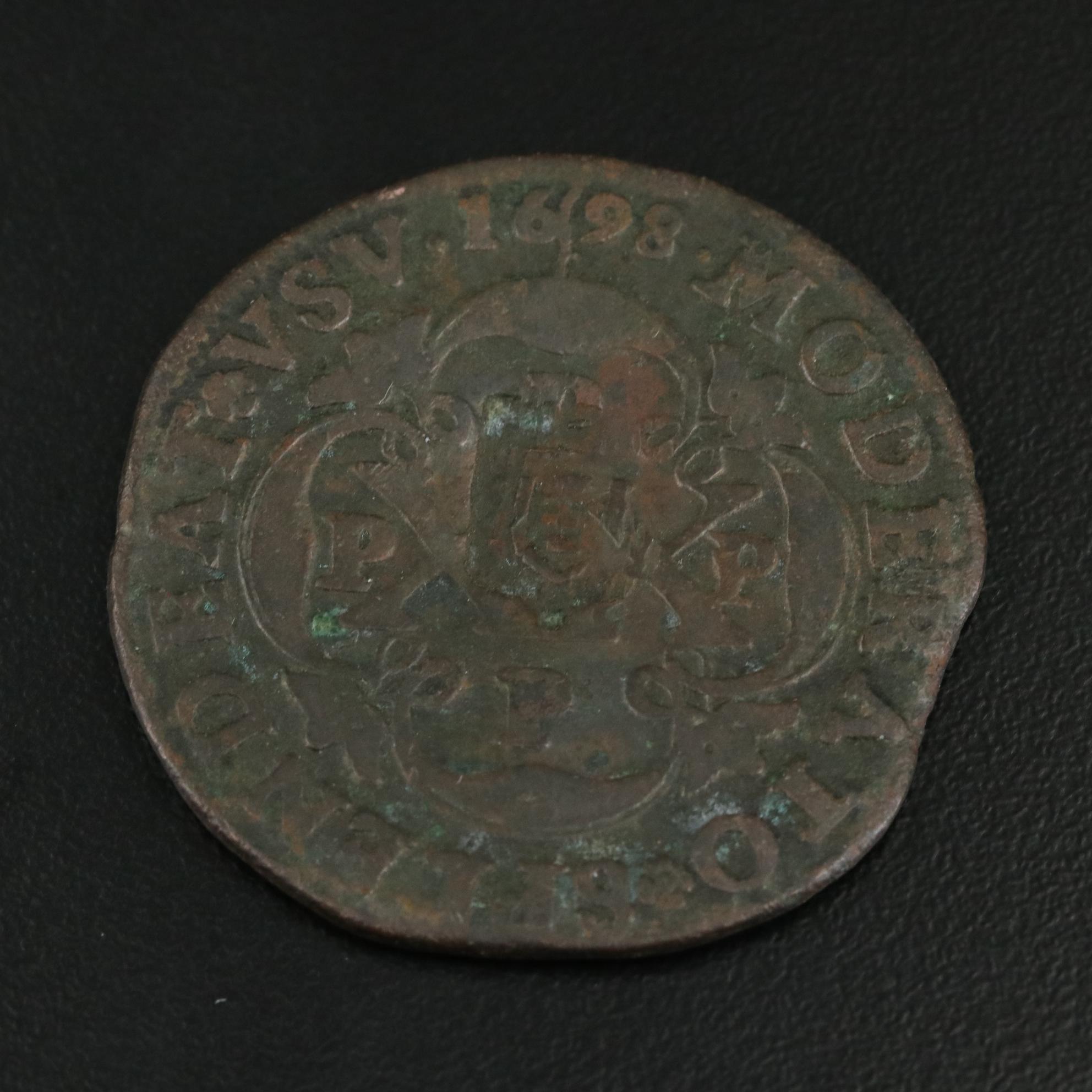 Group of Four Silver and One Copper World Coins