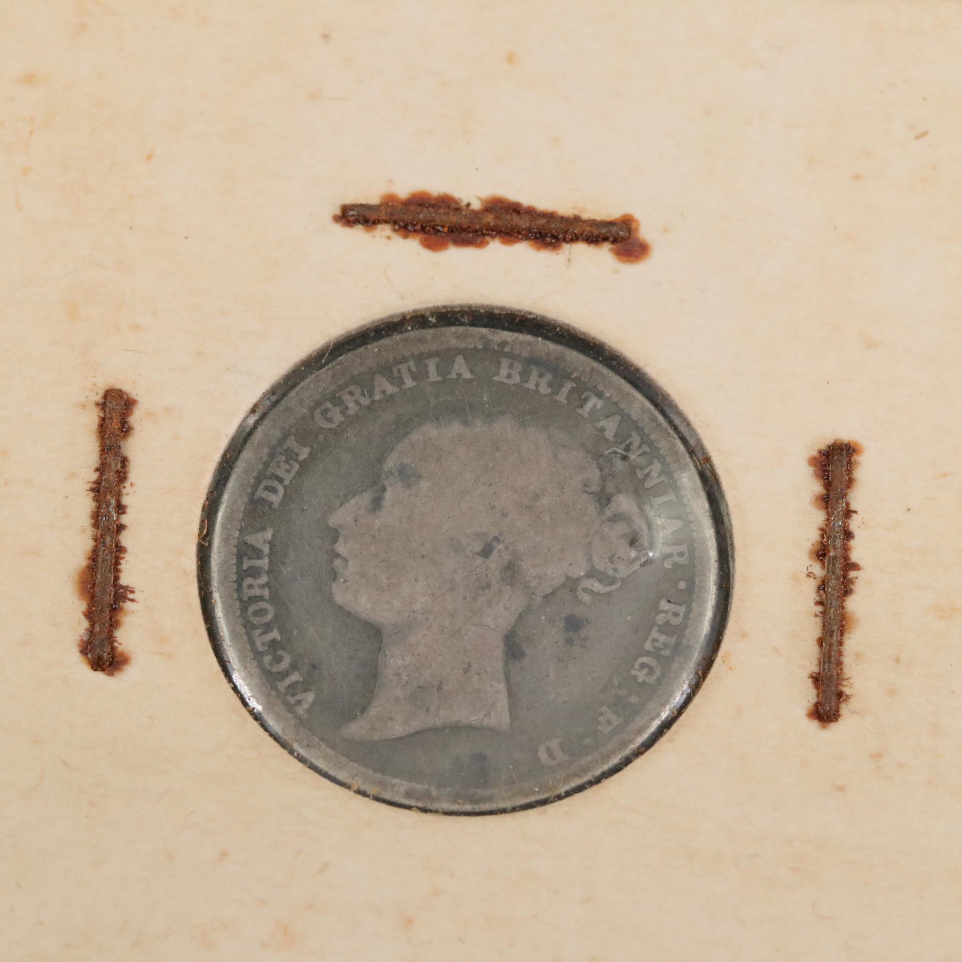 Group of Four Silver and One Copper World Coins