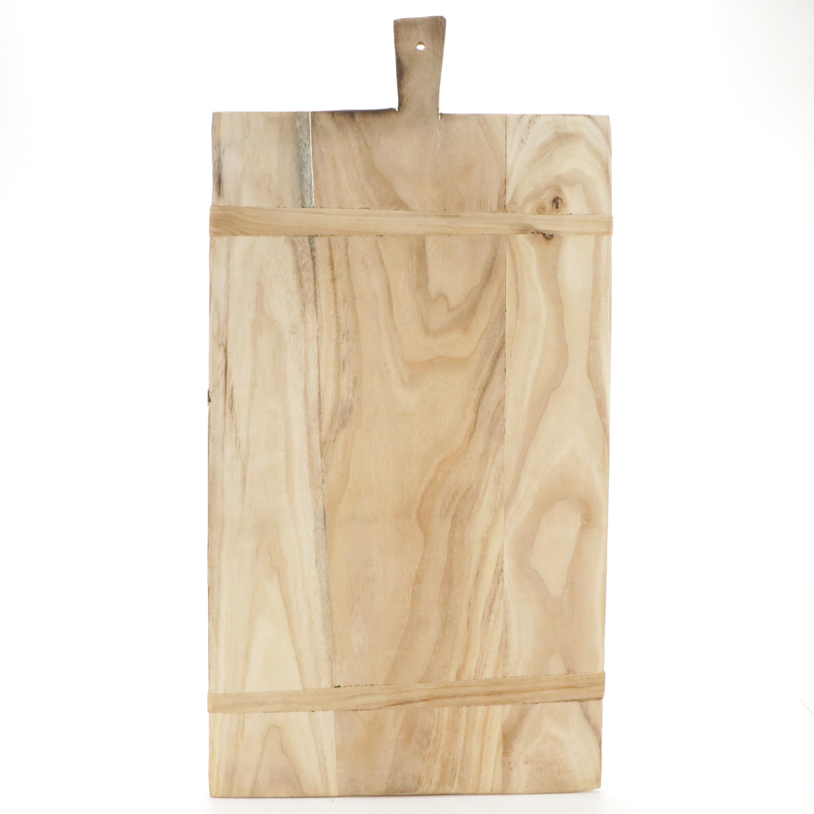 Rectangular and Round Wooden Bread Boards