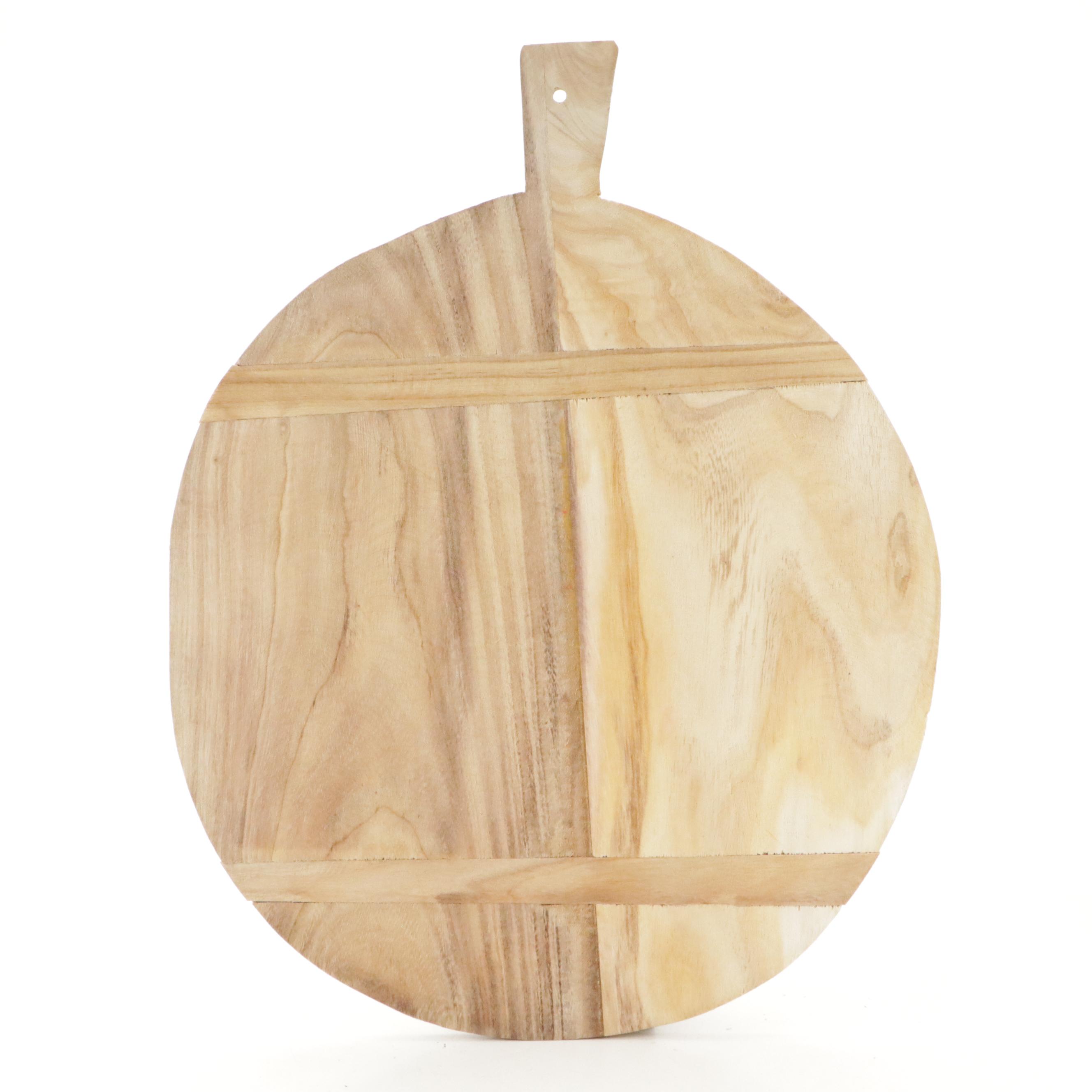 Rectangular and Round Wooden Bread Boards