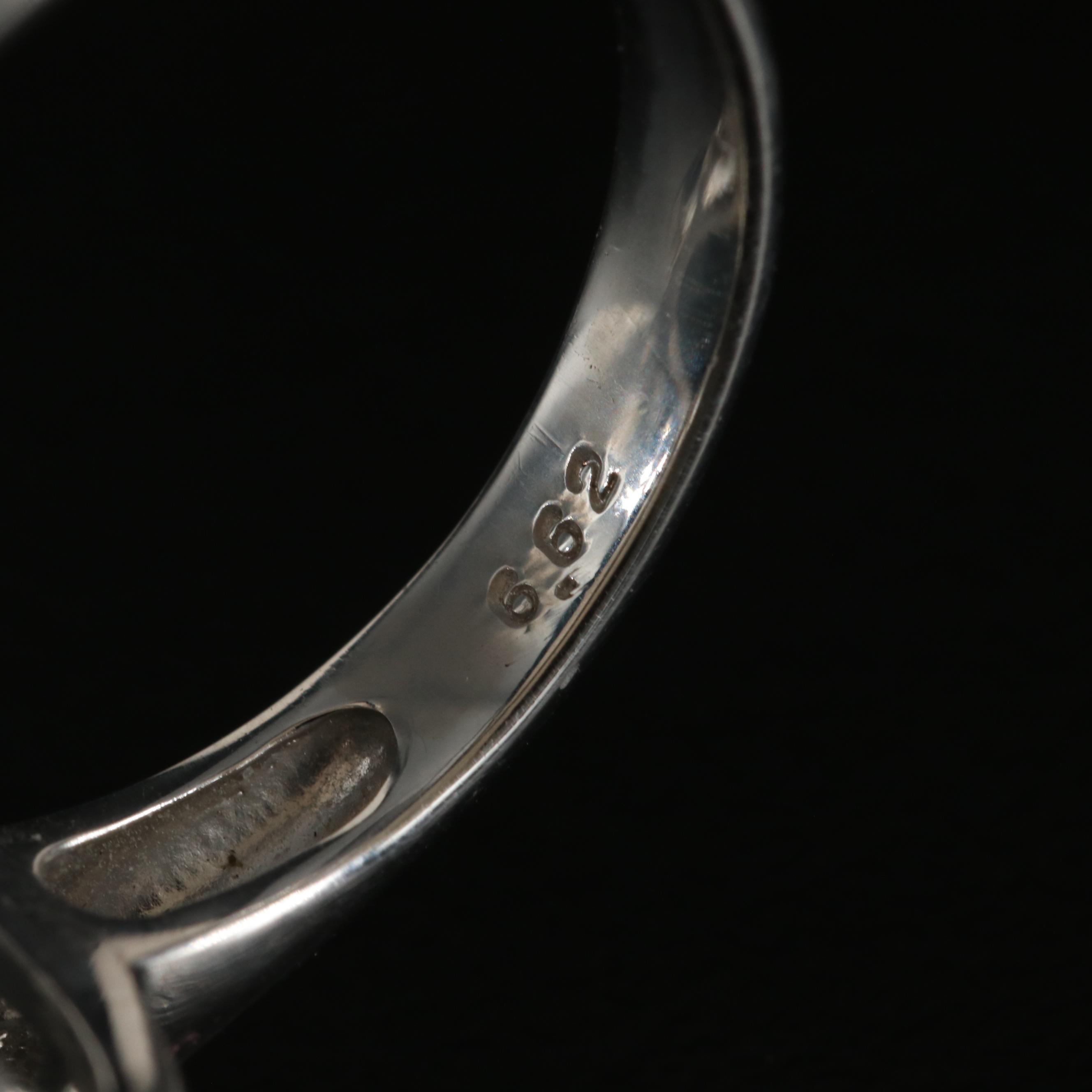 Platinum Black Opal and Diamond Ring