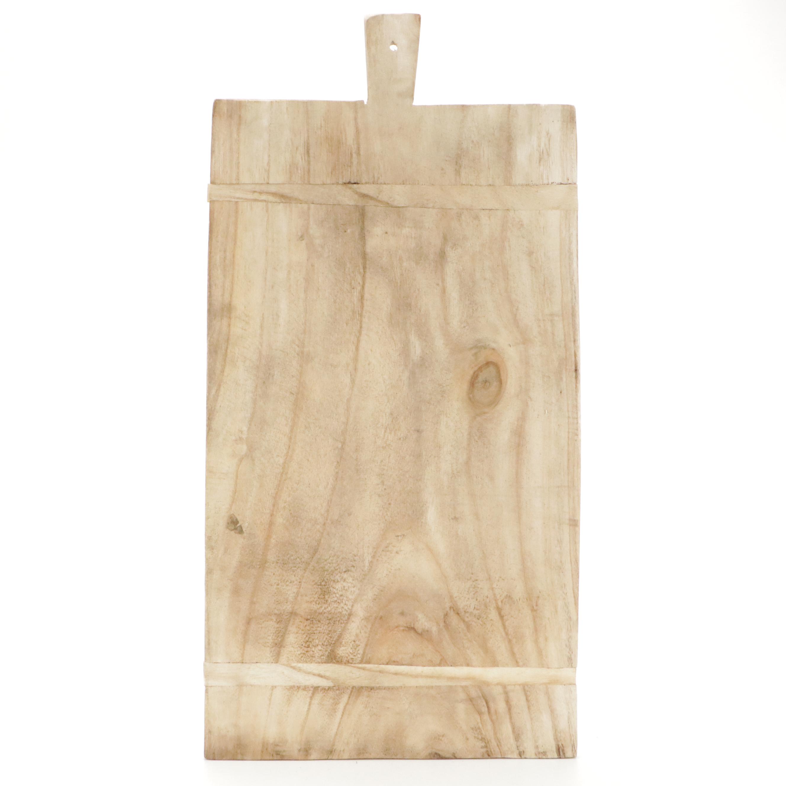 Rectangular and Round Wooden Bread Boards