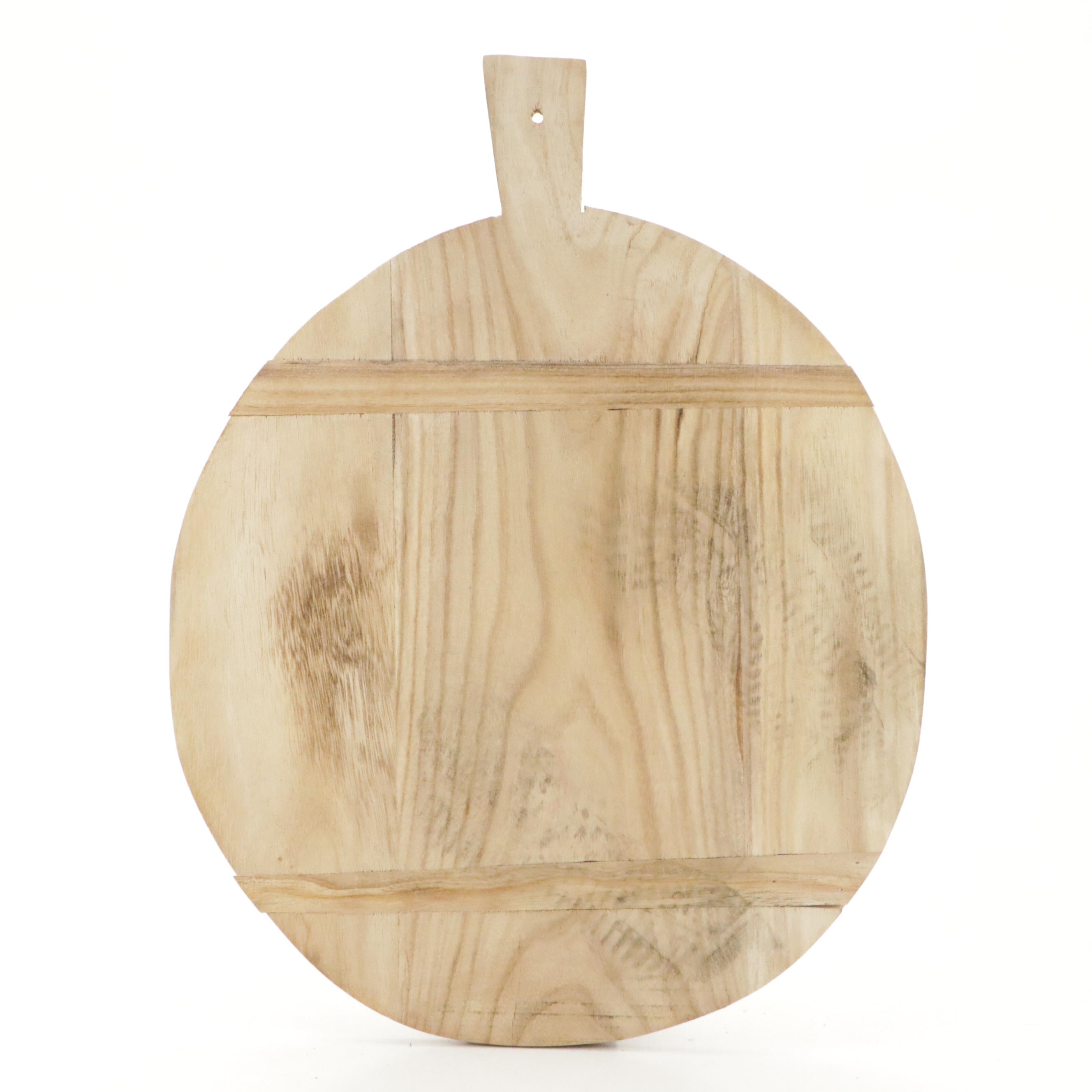 Rectangular and Round Wooden Bread Boards