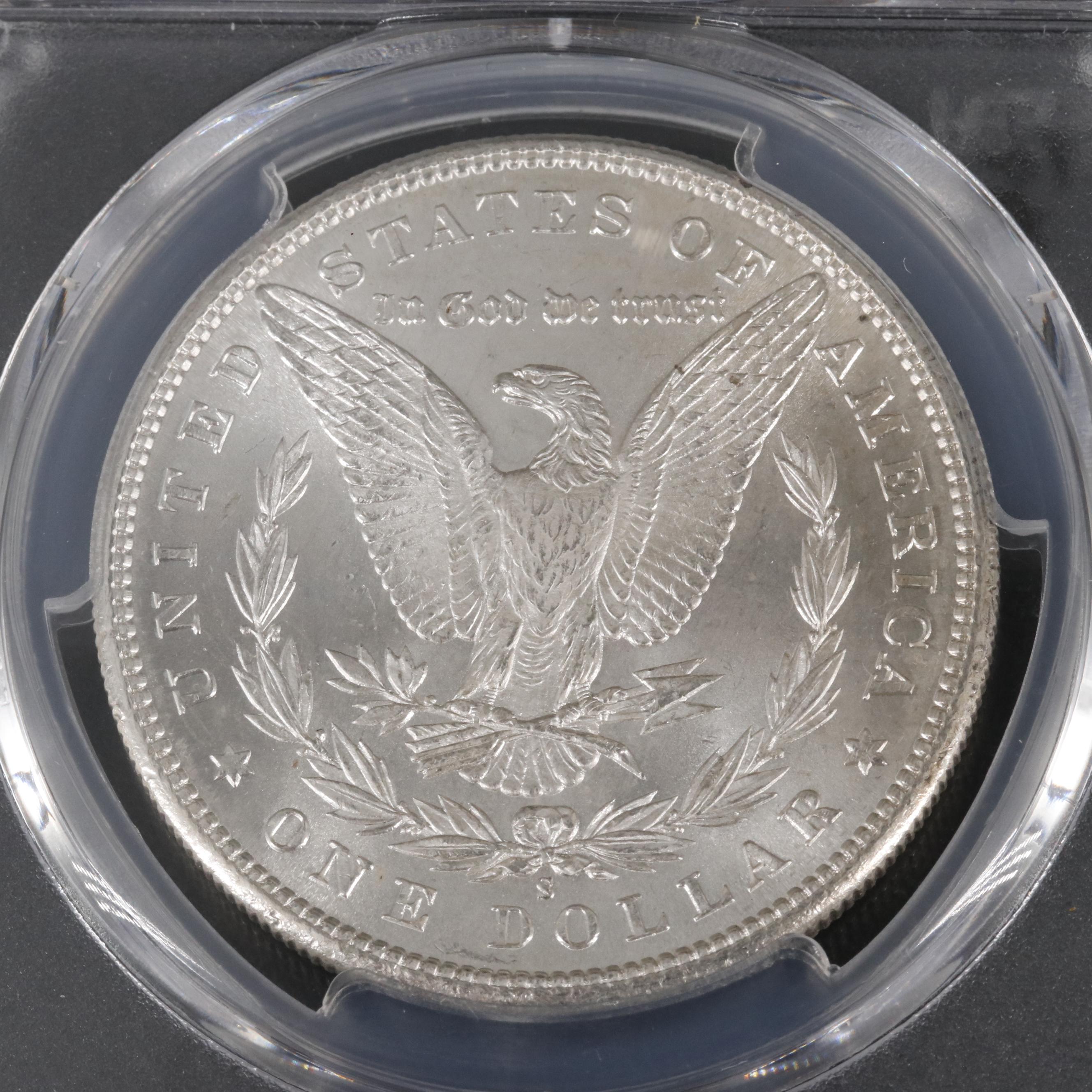 Group of Two PCGS Graded Morgan Silver Dollars Including an MS64 1880-S