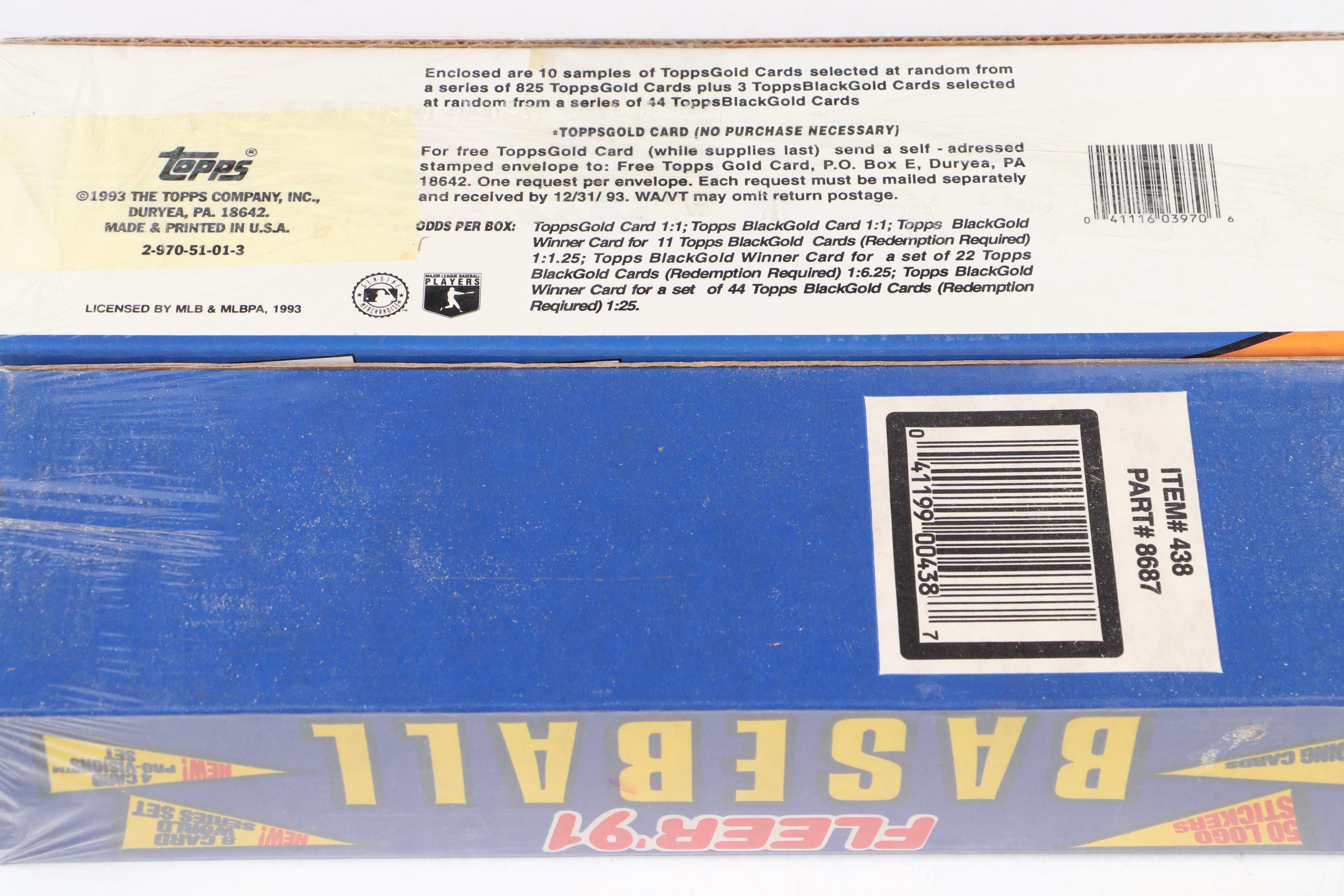 Sealed Sports Card Sets with Ken Griffey Jr., Joe Montana, and More, 1980s–1993s