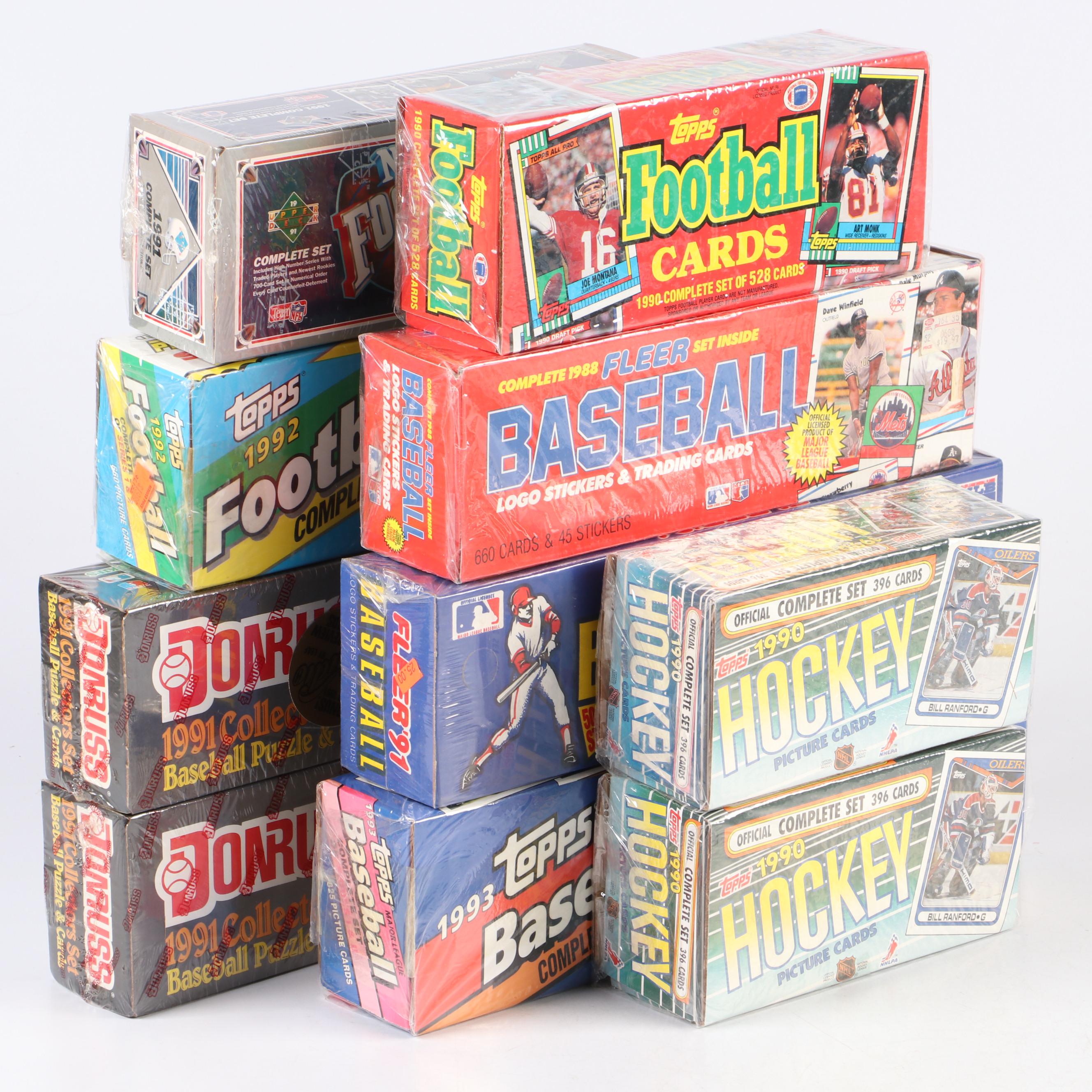 Sealed Sports Card Sets with Ken Griffey Jr., Joe Montana, and More