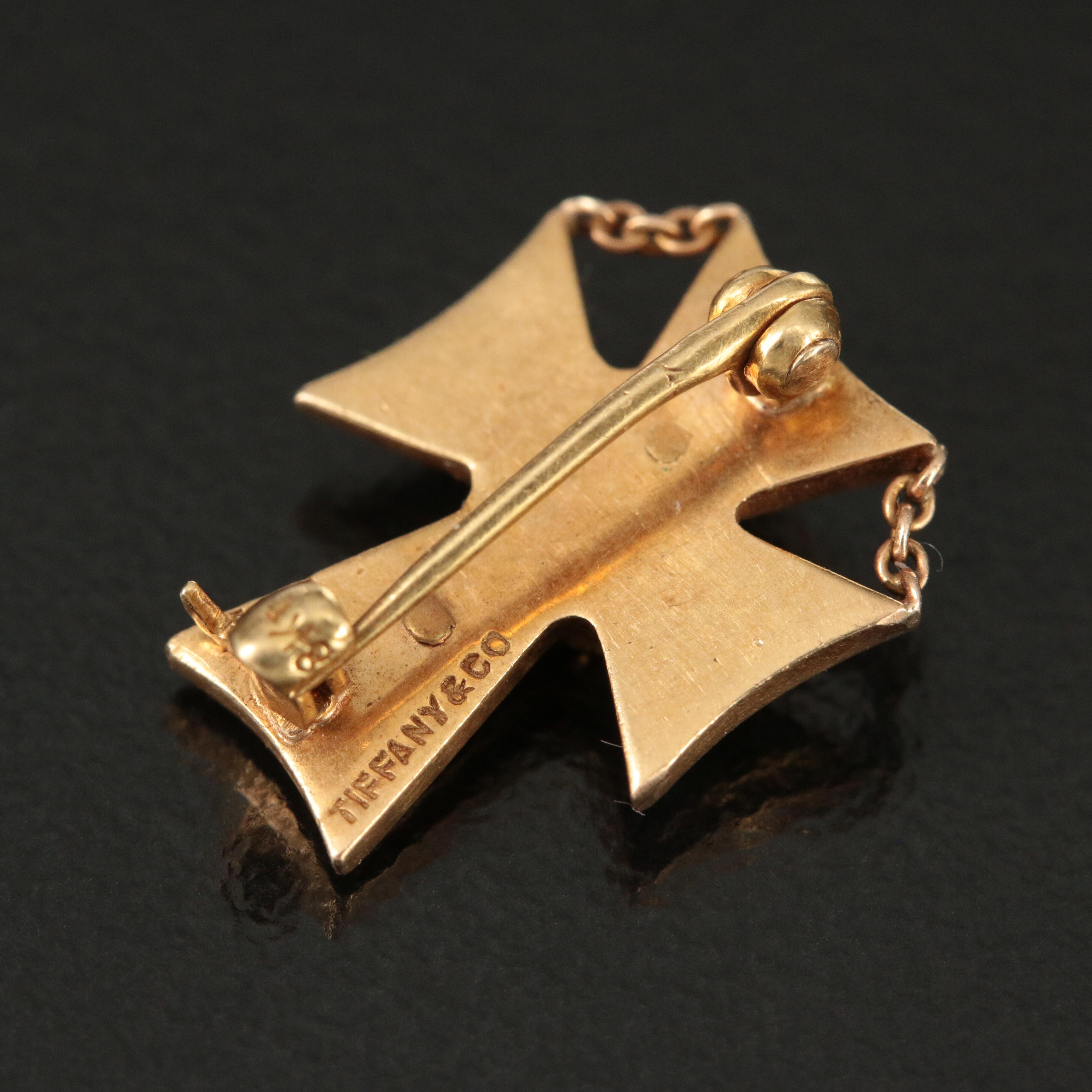Tiffany & Co. 18K and Enamel Sigma Chi Fraternity Pin