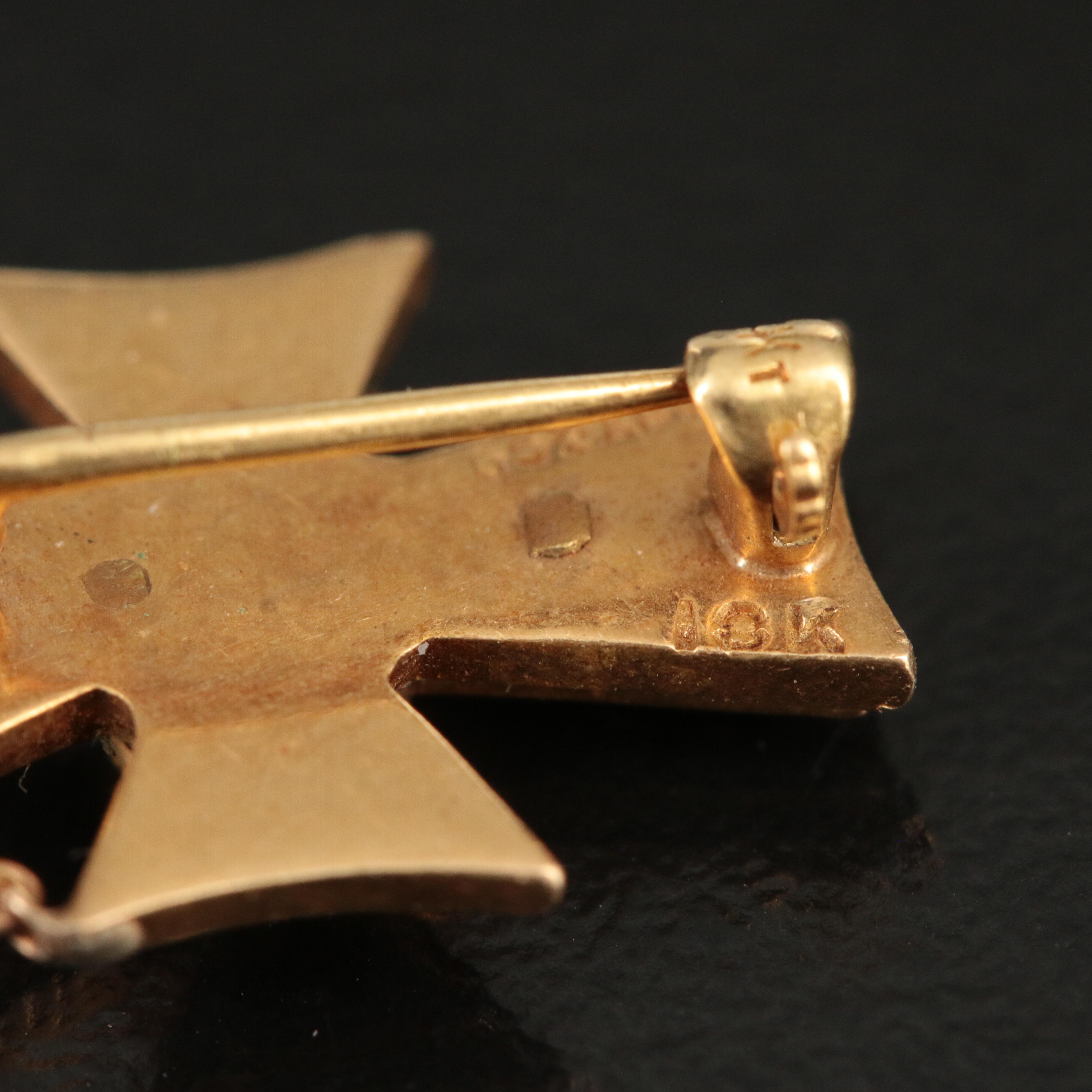 Tiffany & Co. 18K and Enamel Sigma Chi Fraternity Pin