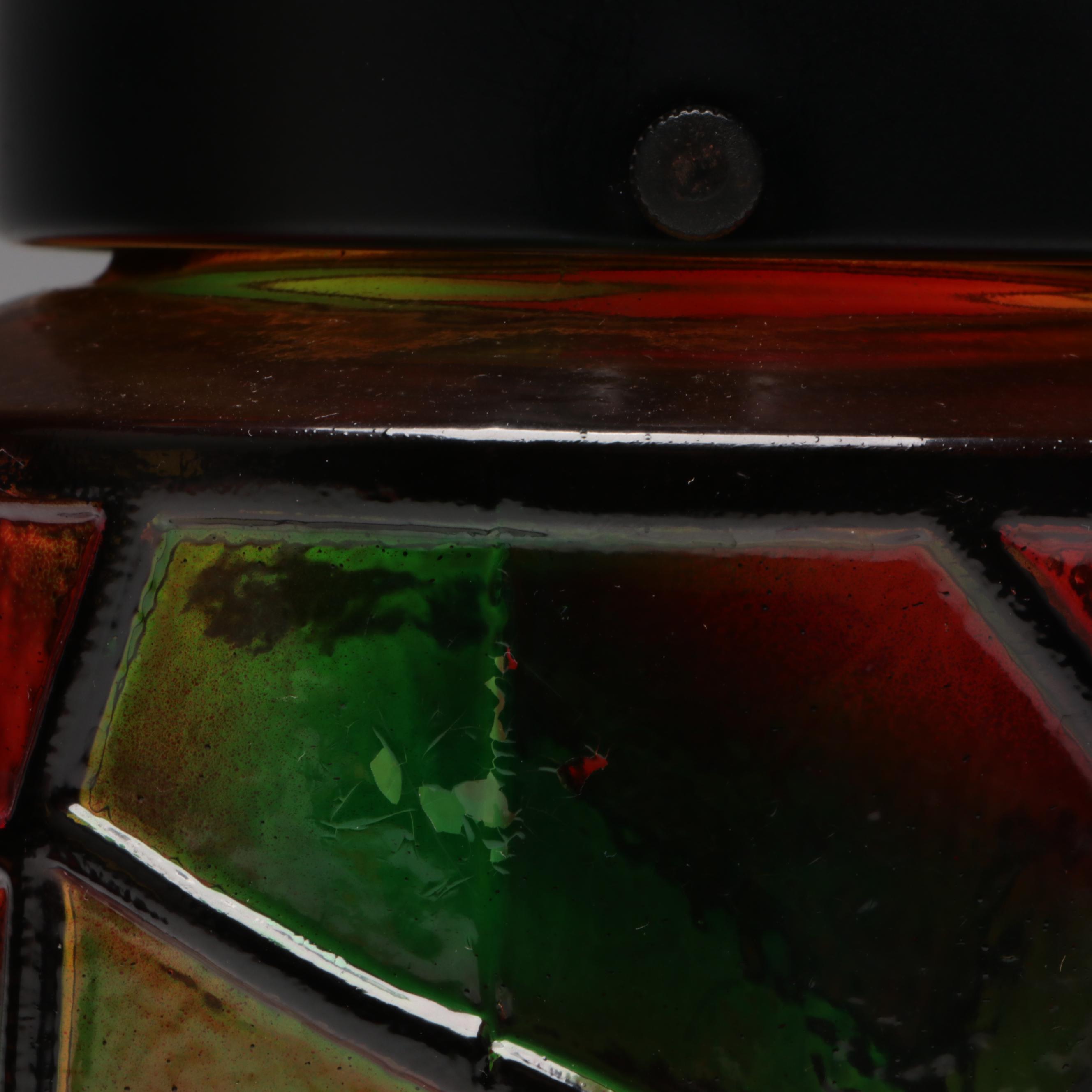 Pair of Stained Glass Ceiling Lights, 21st Century