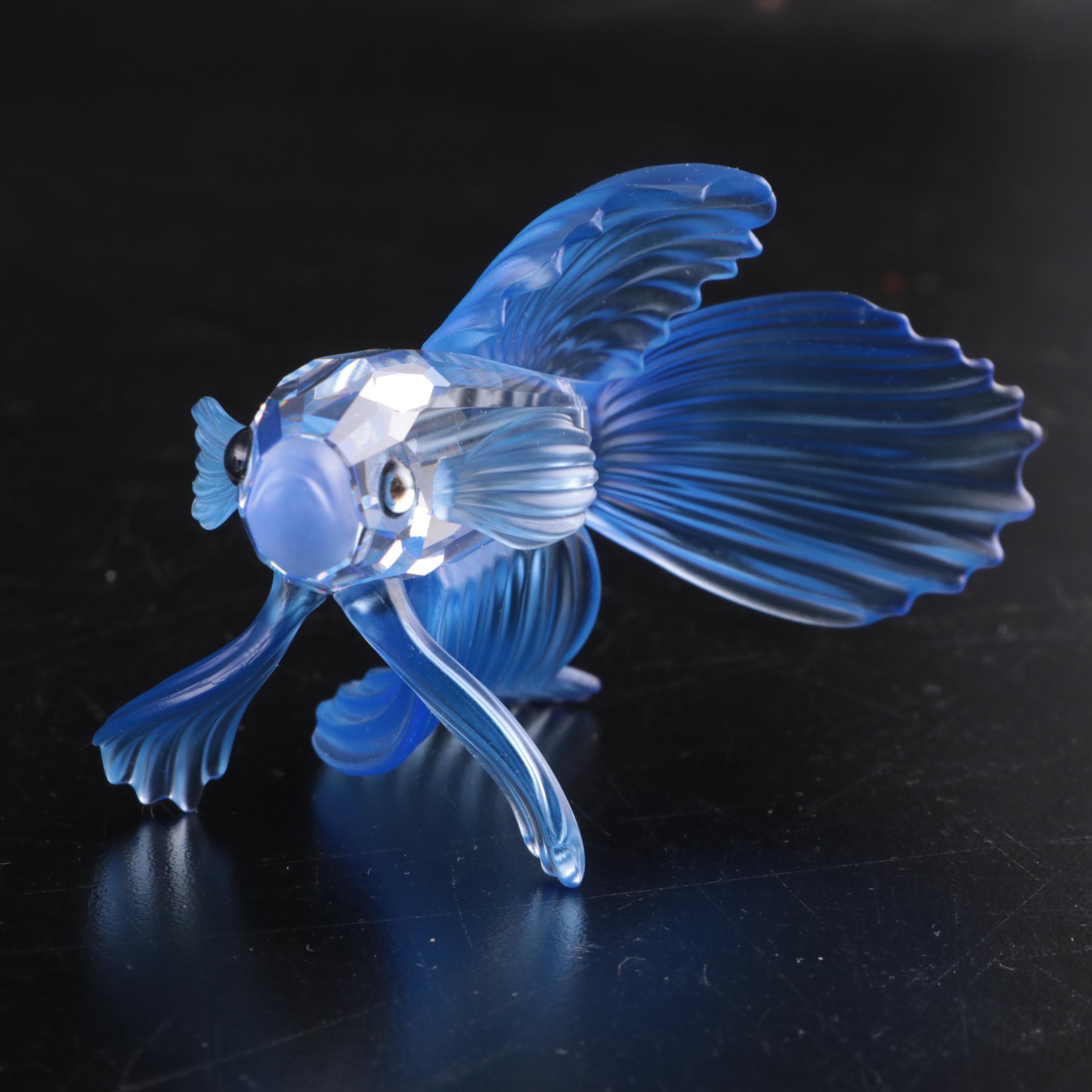 Swarovski "Siamese Fighting Fish" with Other Swarovski Crystal Animal Figurines