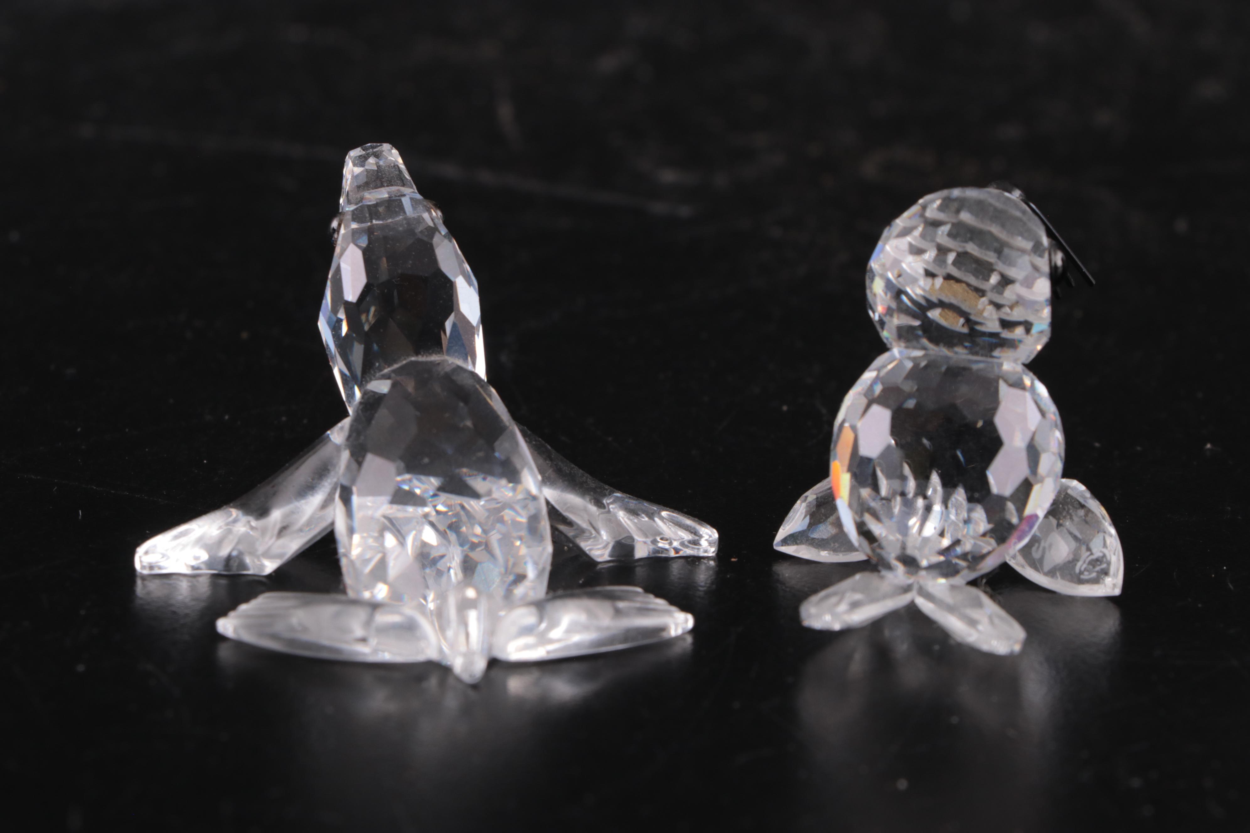 Swarovski "Siamese Fighting Fish" with Other Swarovski Crystal Animal Figurines