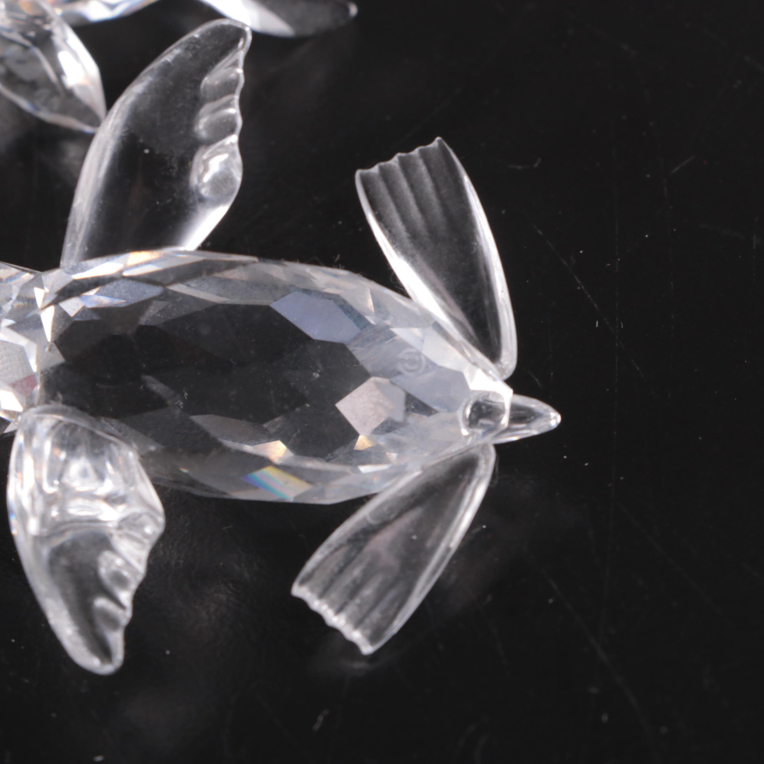 Swarovski "Siamese Fighting Fish" with Other Swarovski Crystal Animal Figurines