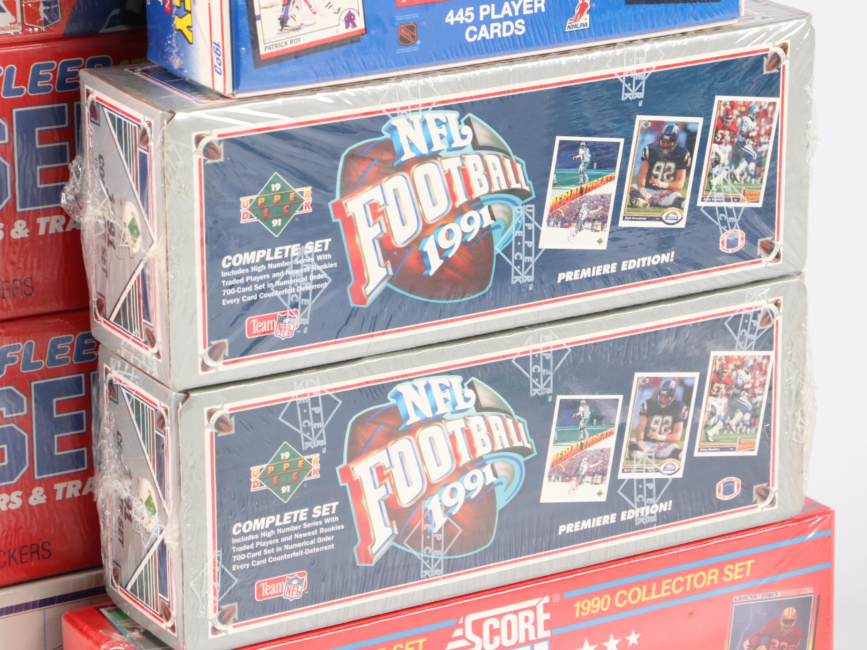 Sealed Sports Card Sets with Nolan Ryan, Dan Marino, and More, 1980s–1990s