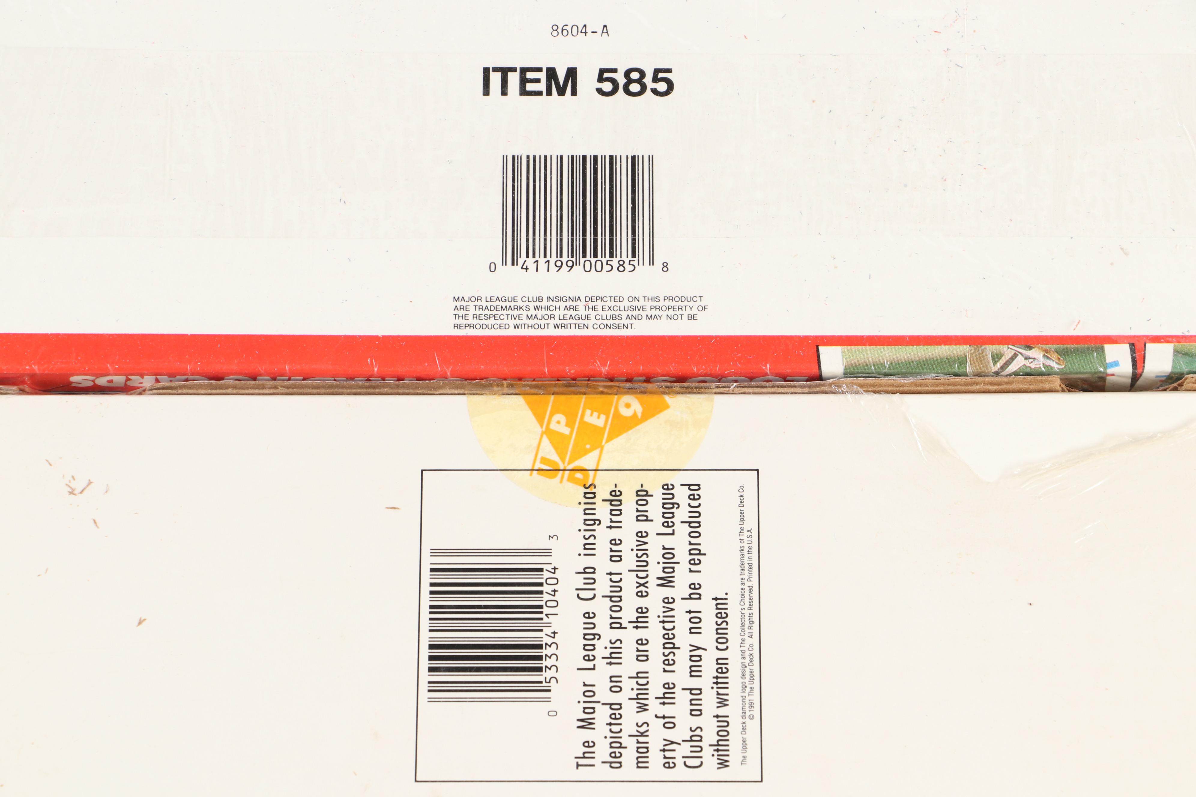 Sealed Sports Card Sets with Nolan Ryan, Dan Marino, and More, 1980s–1990s