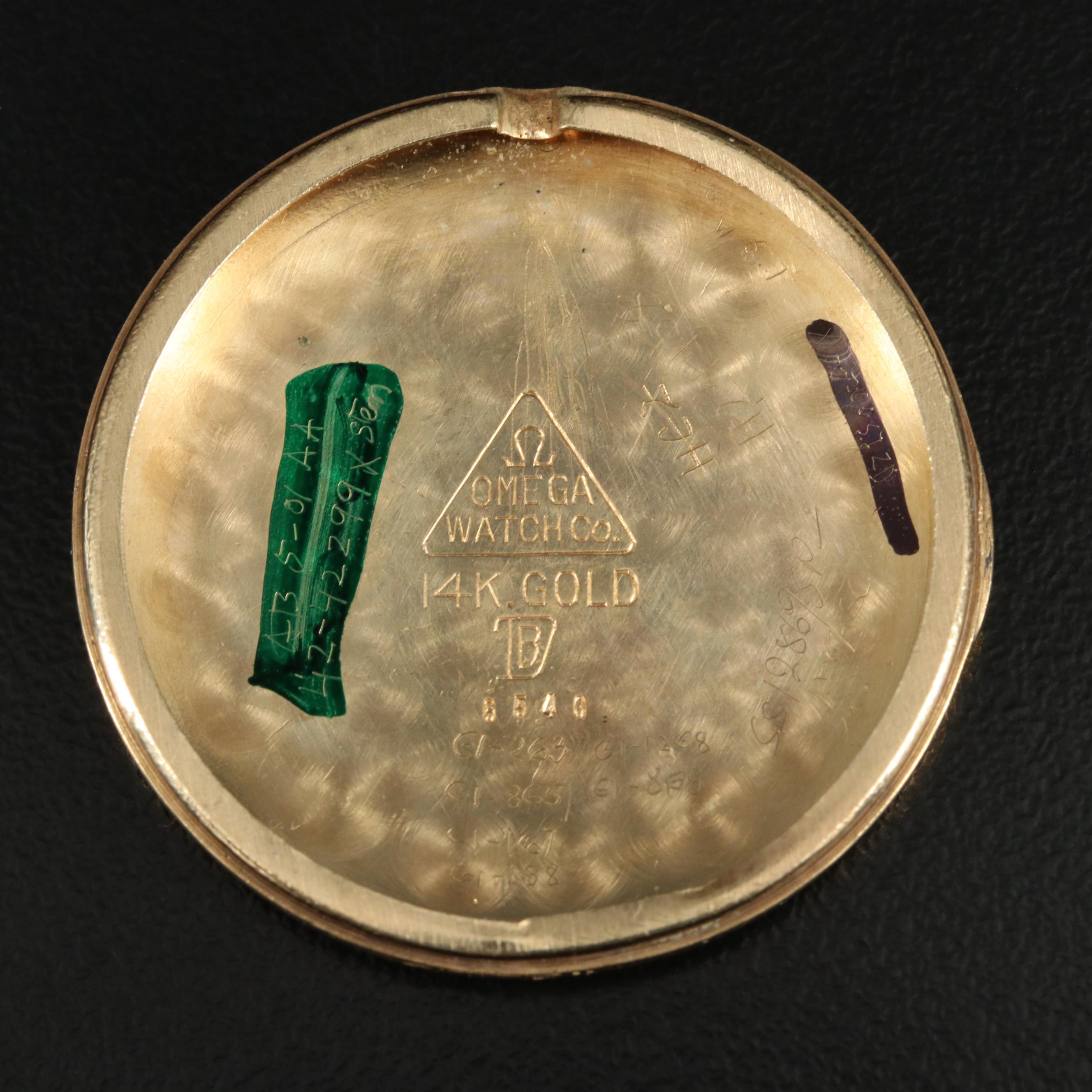 Vintage 14K Omega Small Seconds Stem Wind Watch