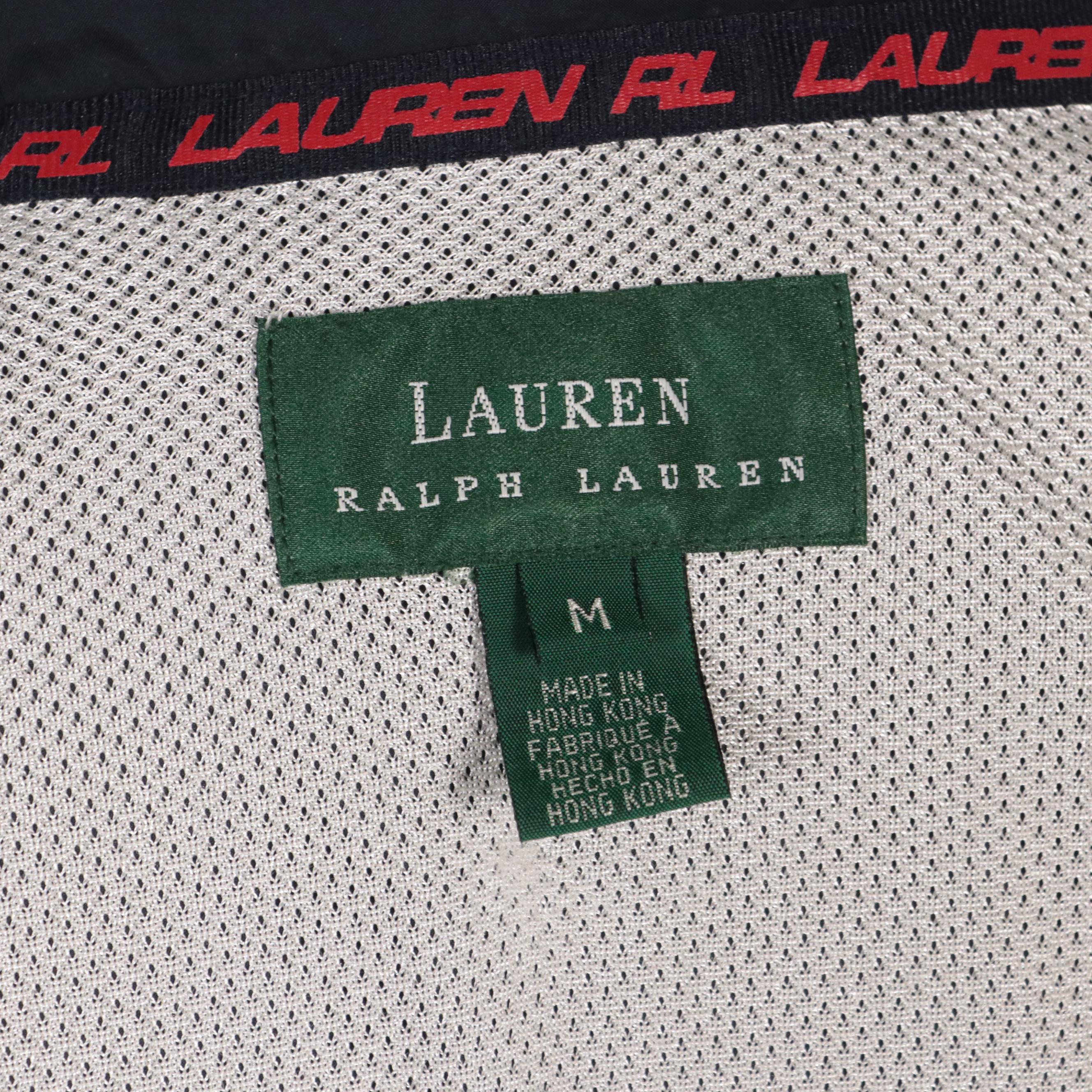 Men's Lauren Ralph Lauren Yellow Raincoat and Navy Blue Windbreaker Zip-Up