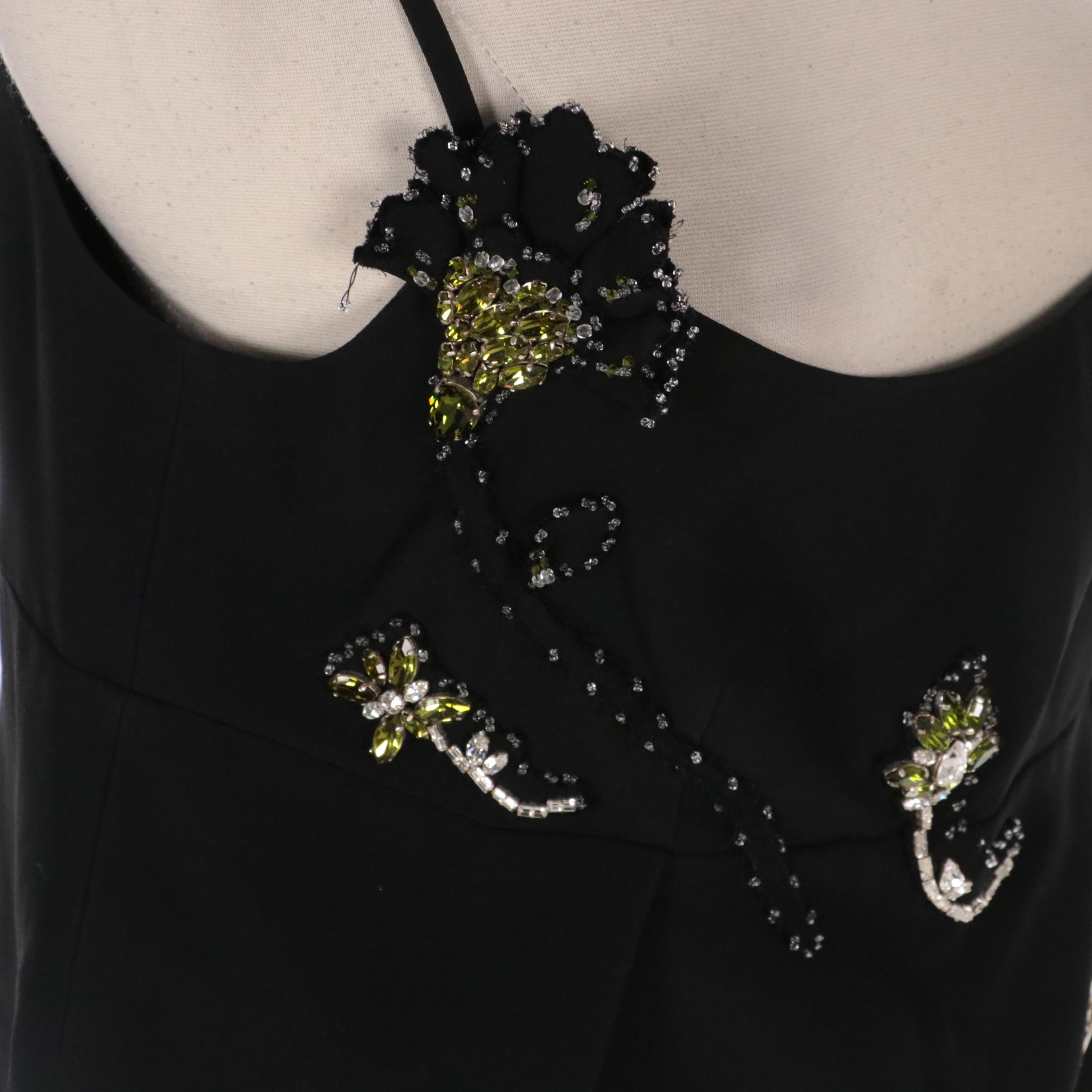 Prada Rhinestone and Bead Embellished Tank Top