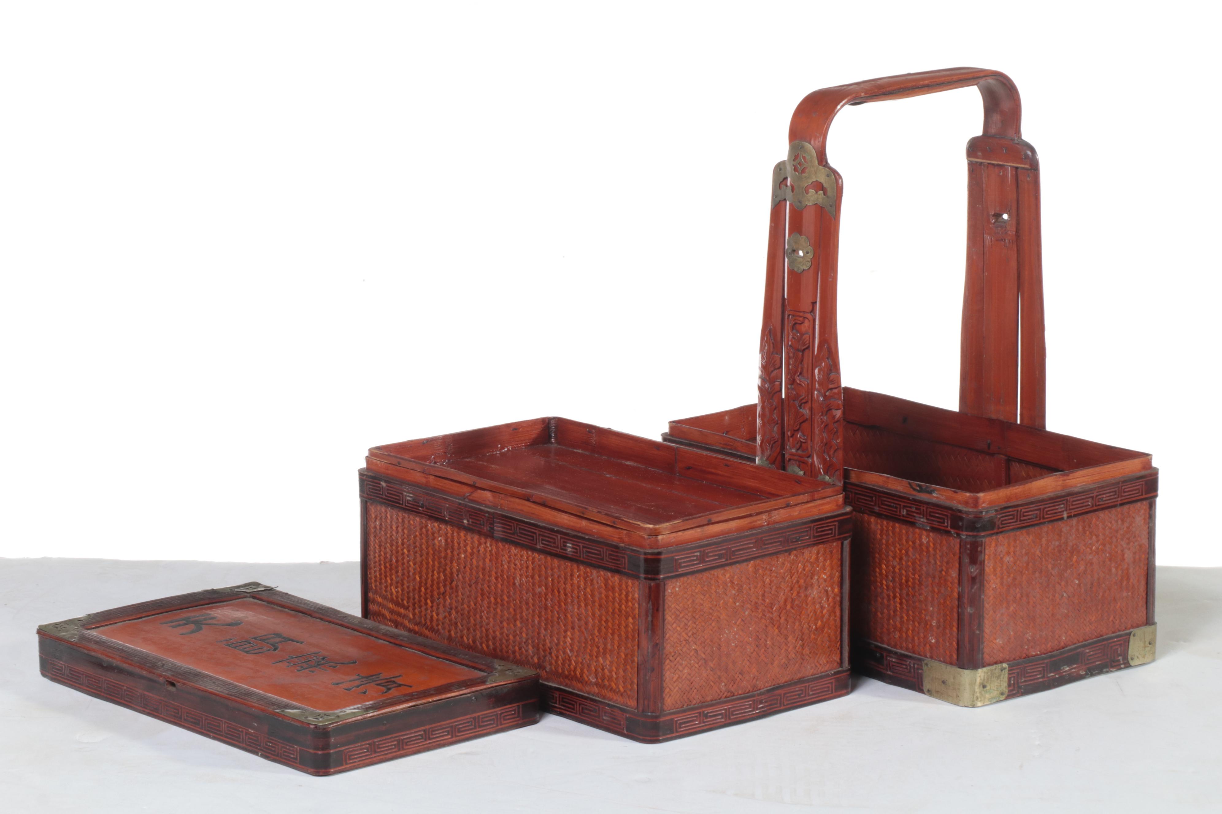 Chinese Wooden Wedding Basket