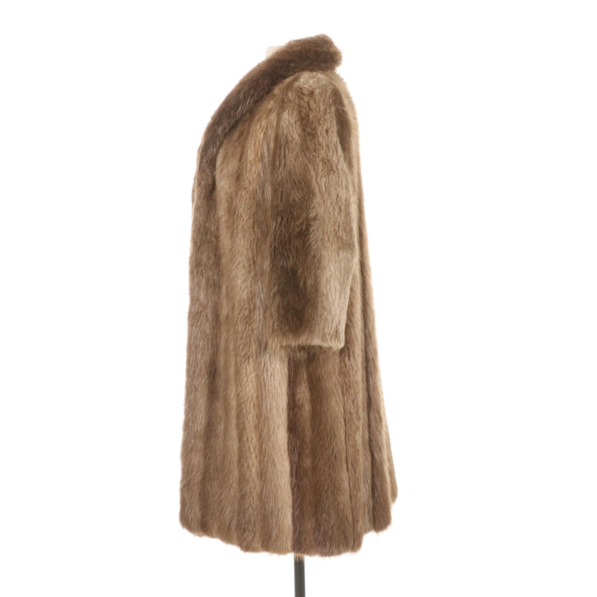 Beaver Fur Full Length Coat