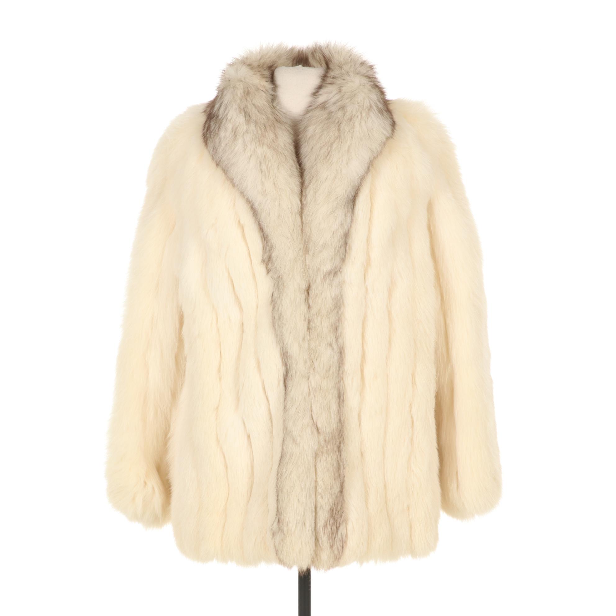 Blue Fox Fur Jacket