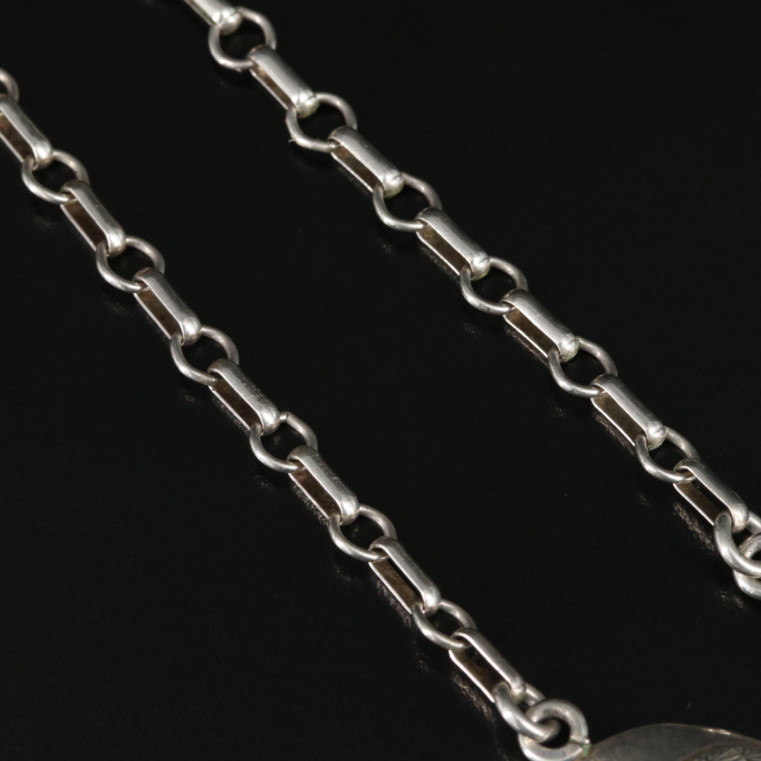 Southwestern Sterling Turquoise Necklace