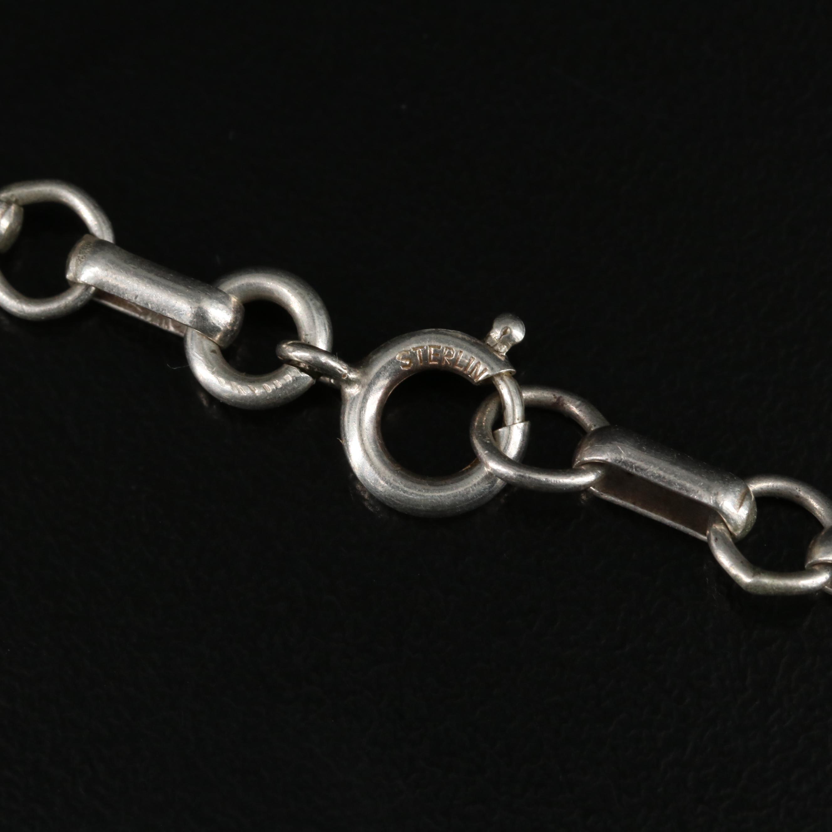 Southwestern Sterling Turquoise Necklace