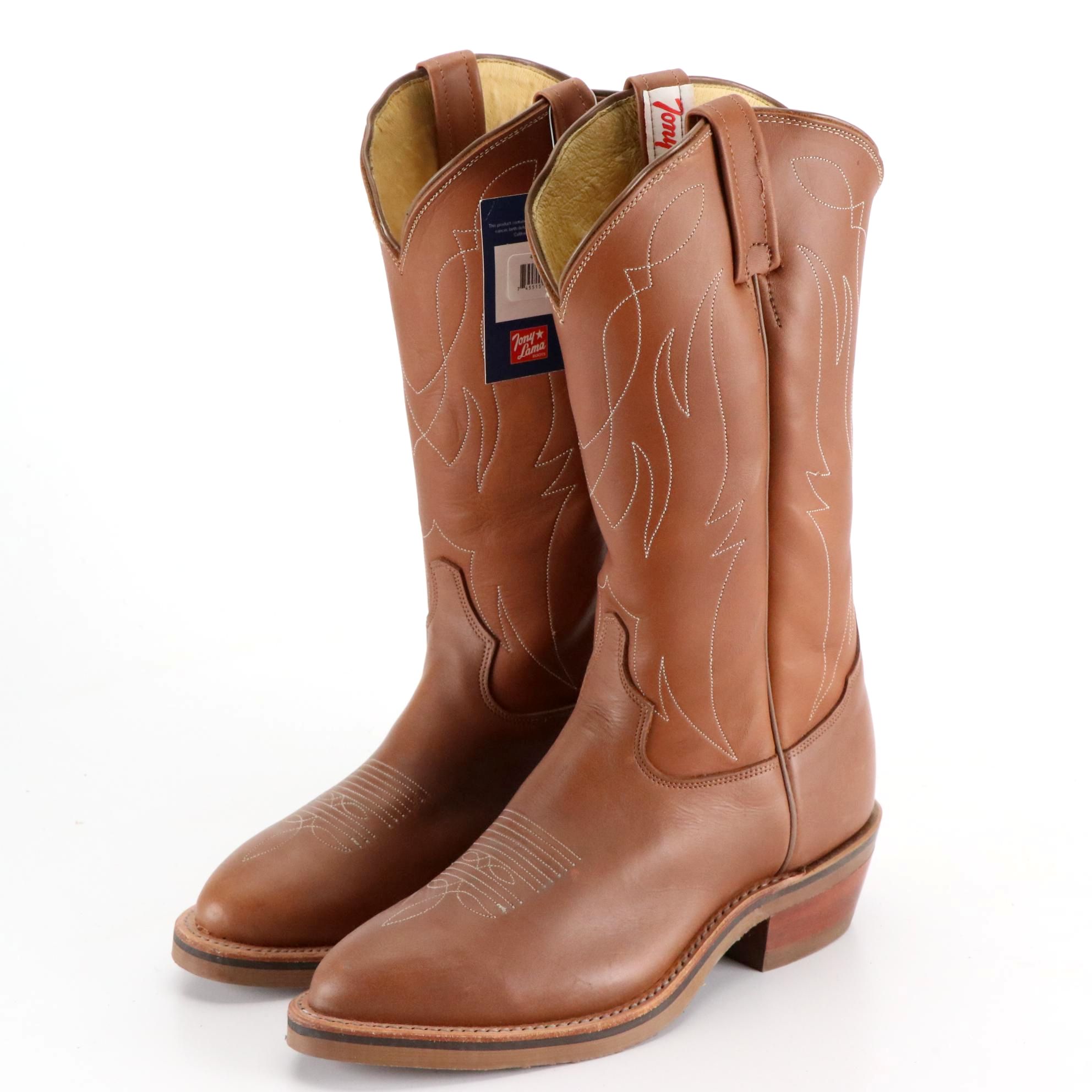 Tony Lama Western Boots 4013 in Leather with Tag