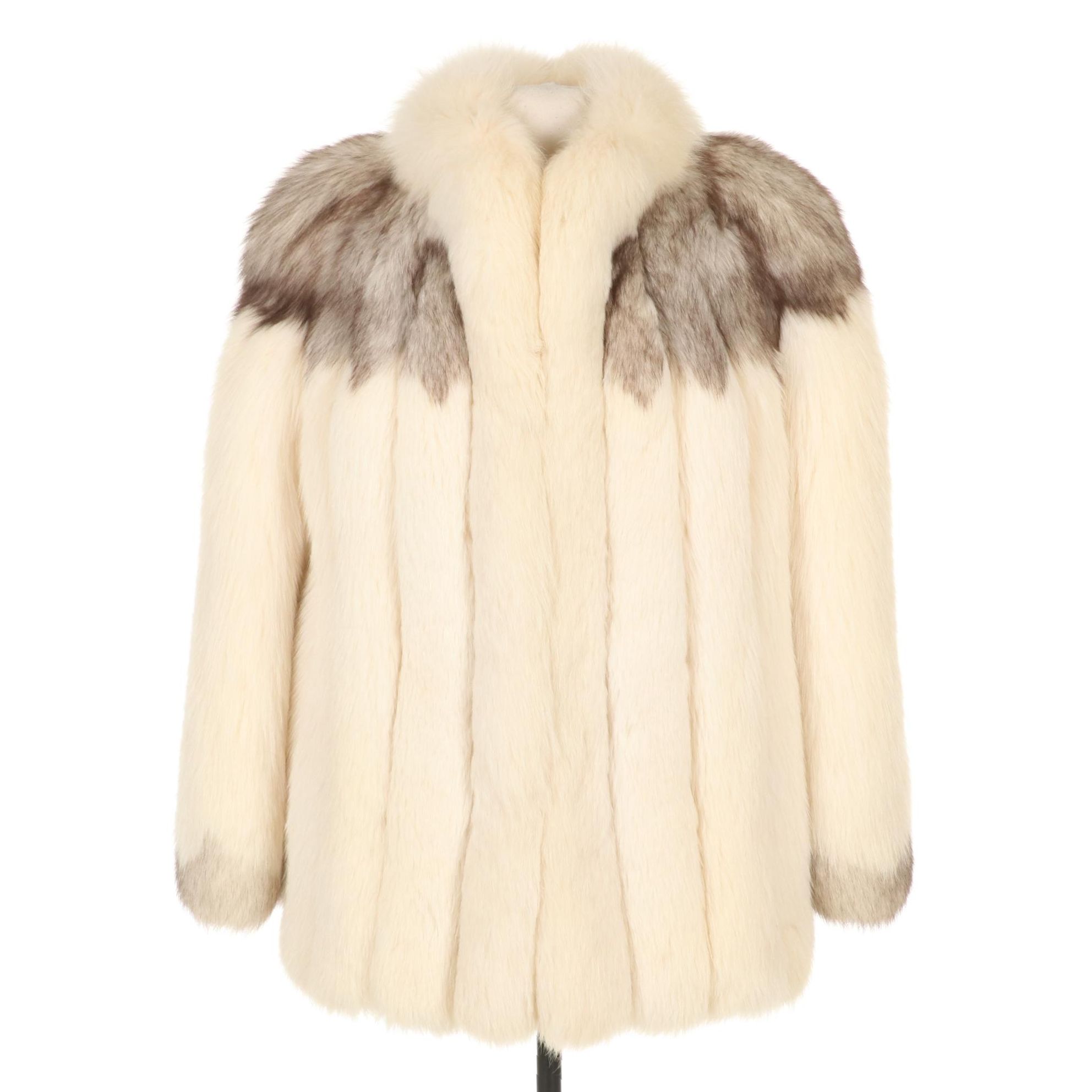 Blue Fox Fur Jacket
