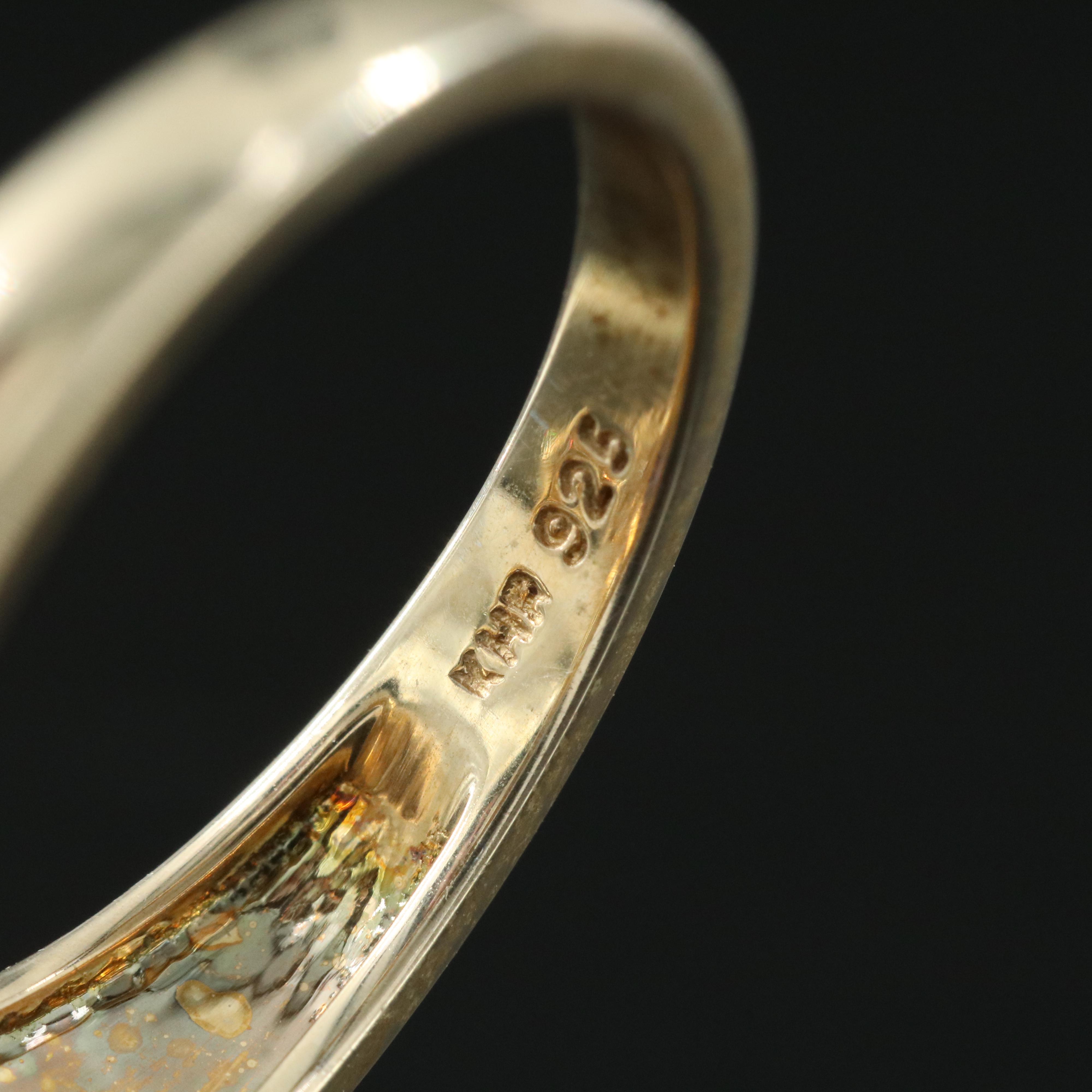 Sterling Tanzanite and Sapphire Ring