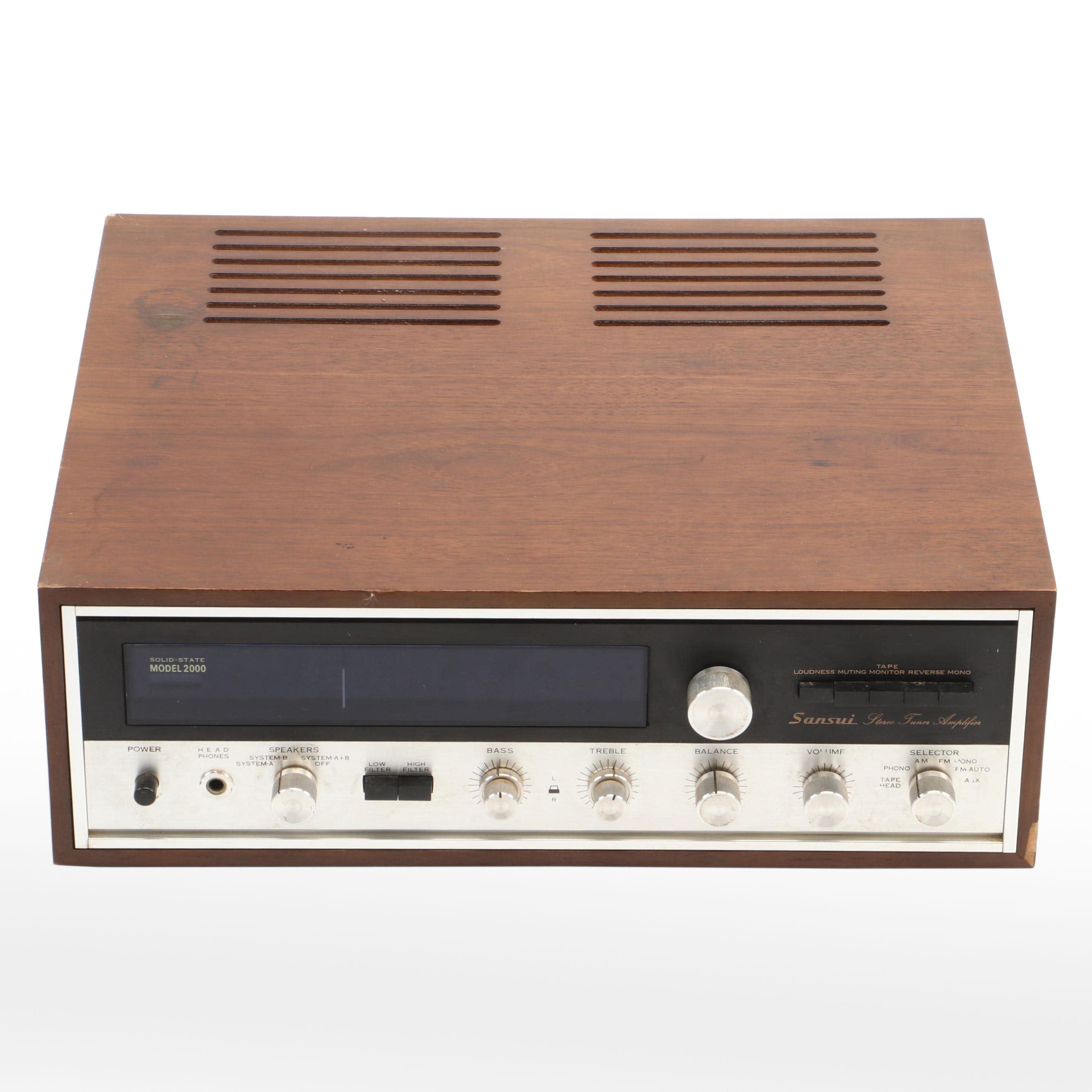 Sansui Solid State Stereo Tuner and Amplifier, Circa 1976