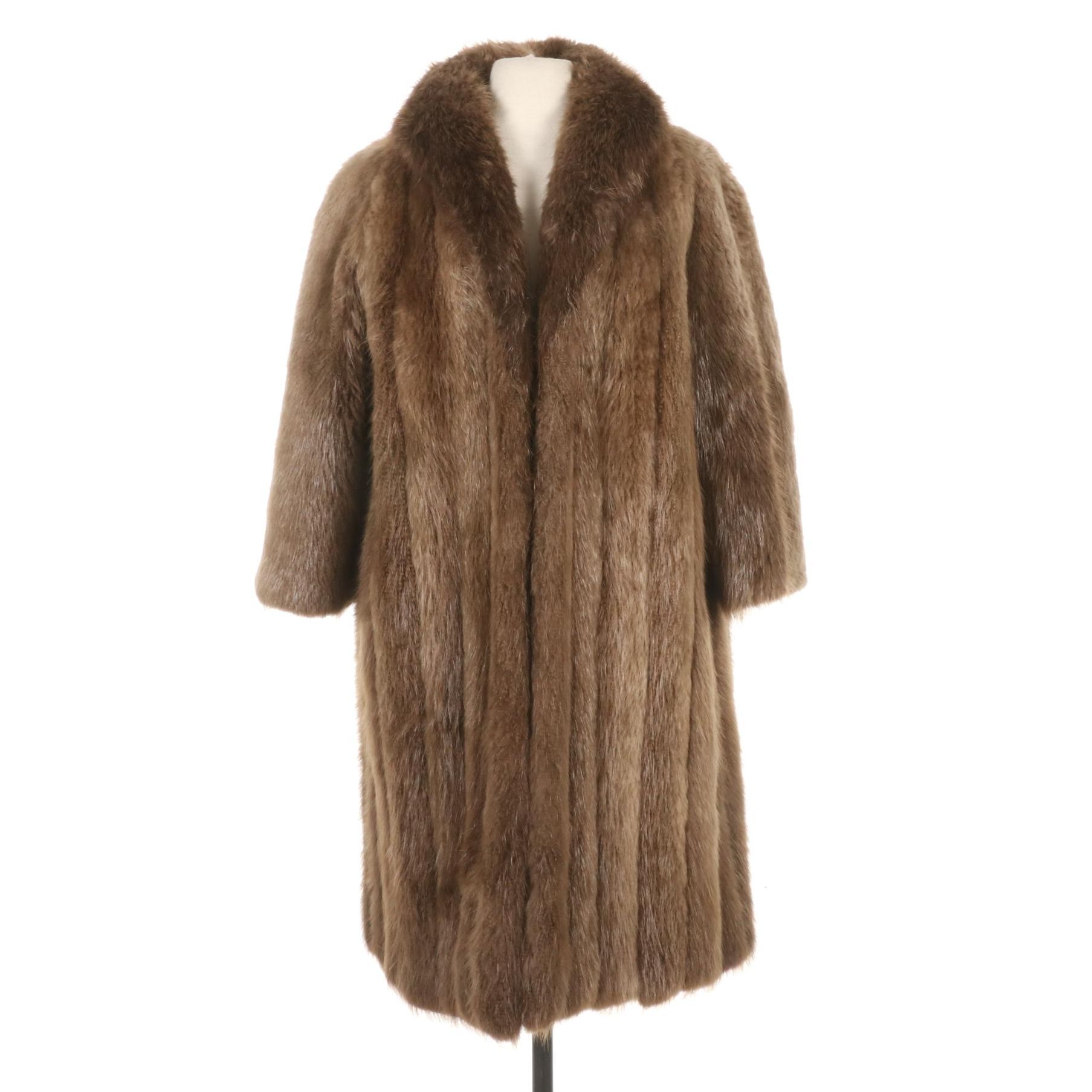 Beaver Fur Full Length Coat
