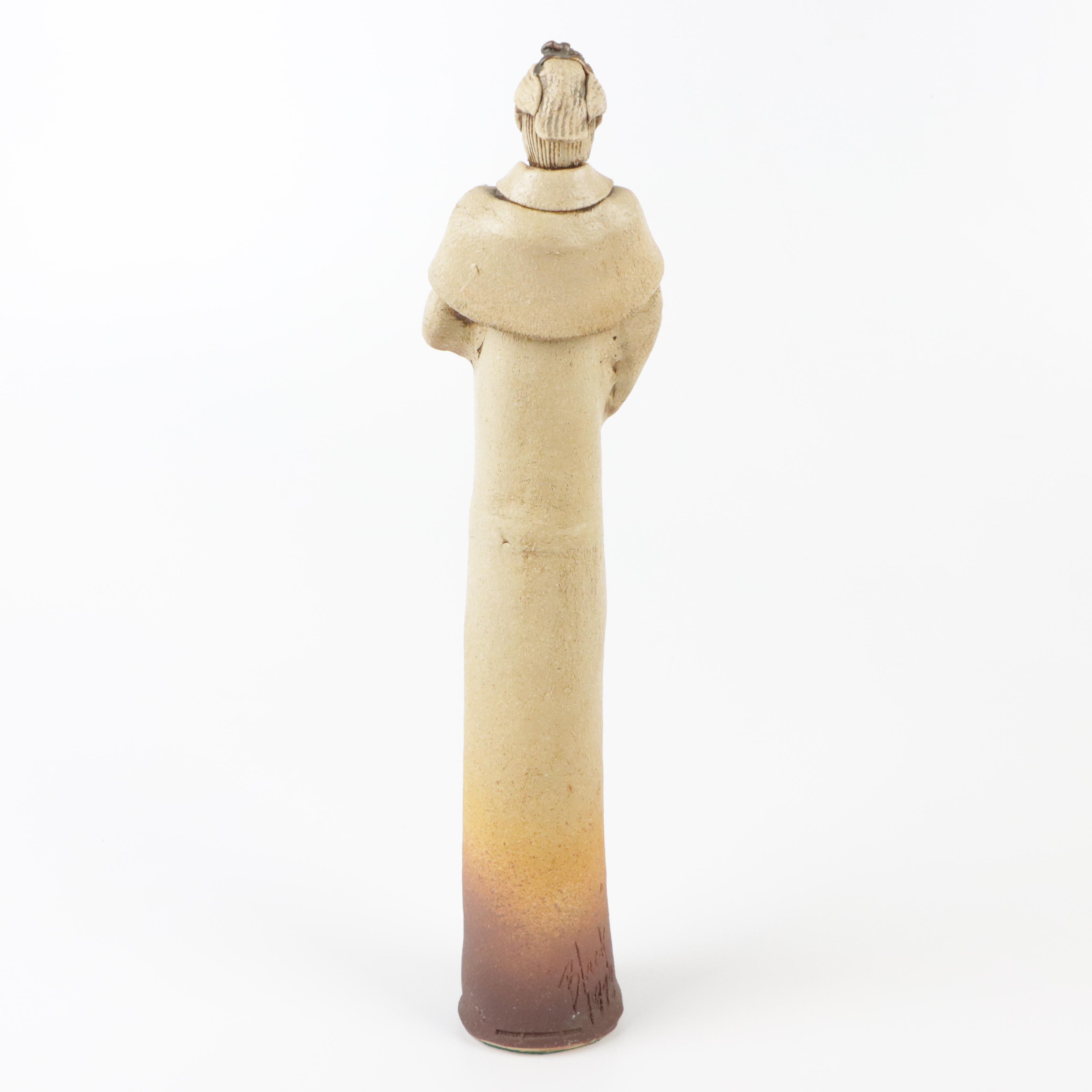 Signed Ceramic Sherlock Holmes Sculpture by James Robert Black, 1973