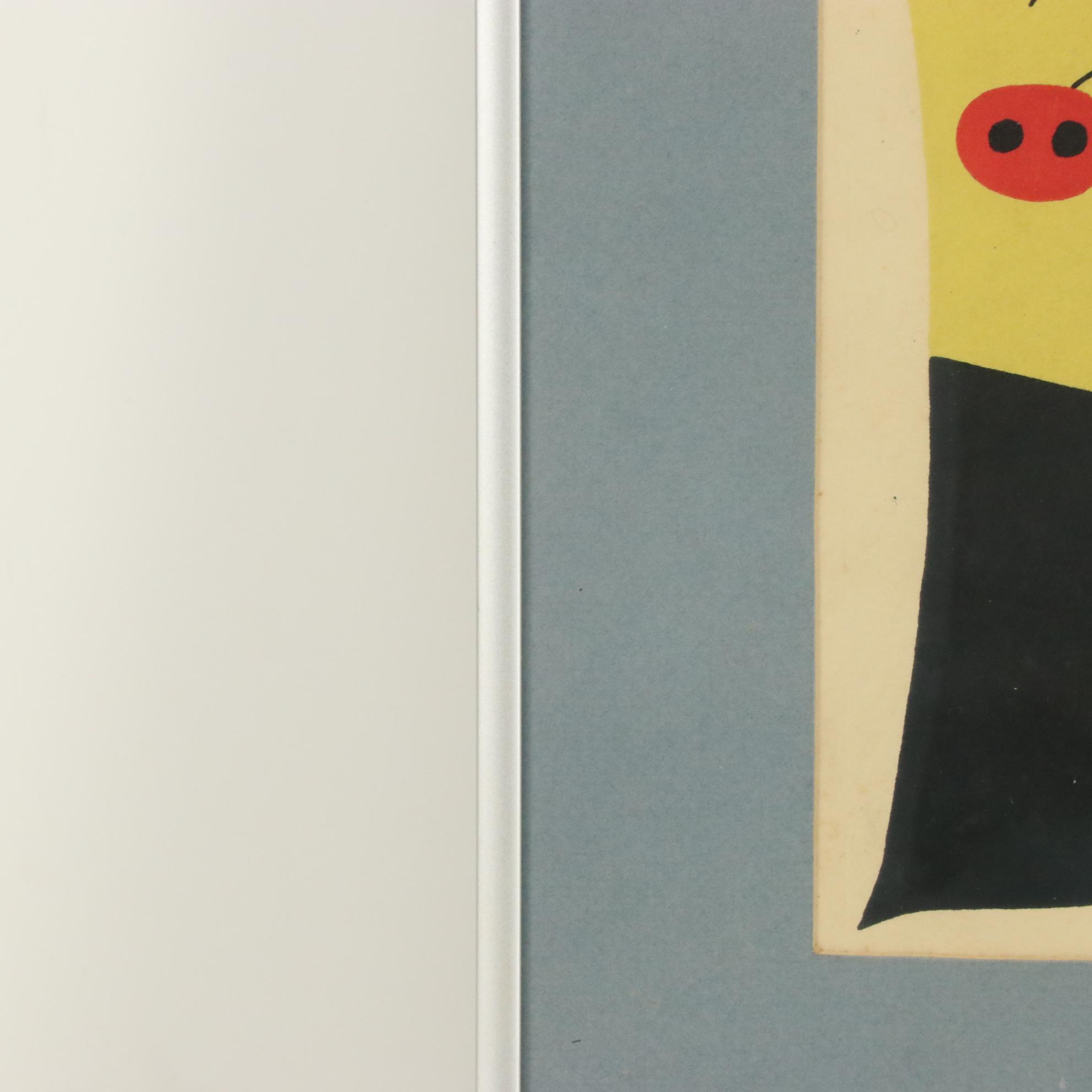 Joan Míro Color Lithograph "Composition II (Circus)," 1956