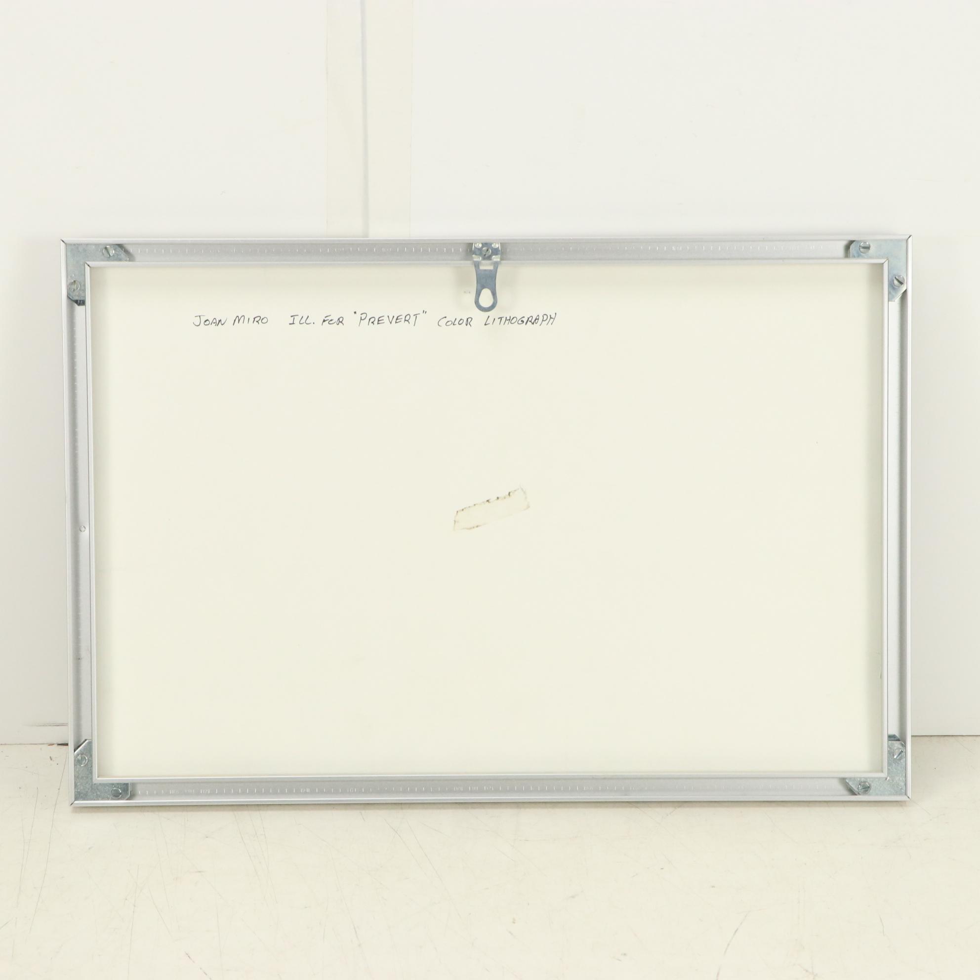 Joan Míro Color Lithograph "Composition II (Circus)," 1956