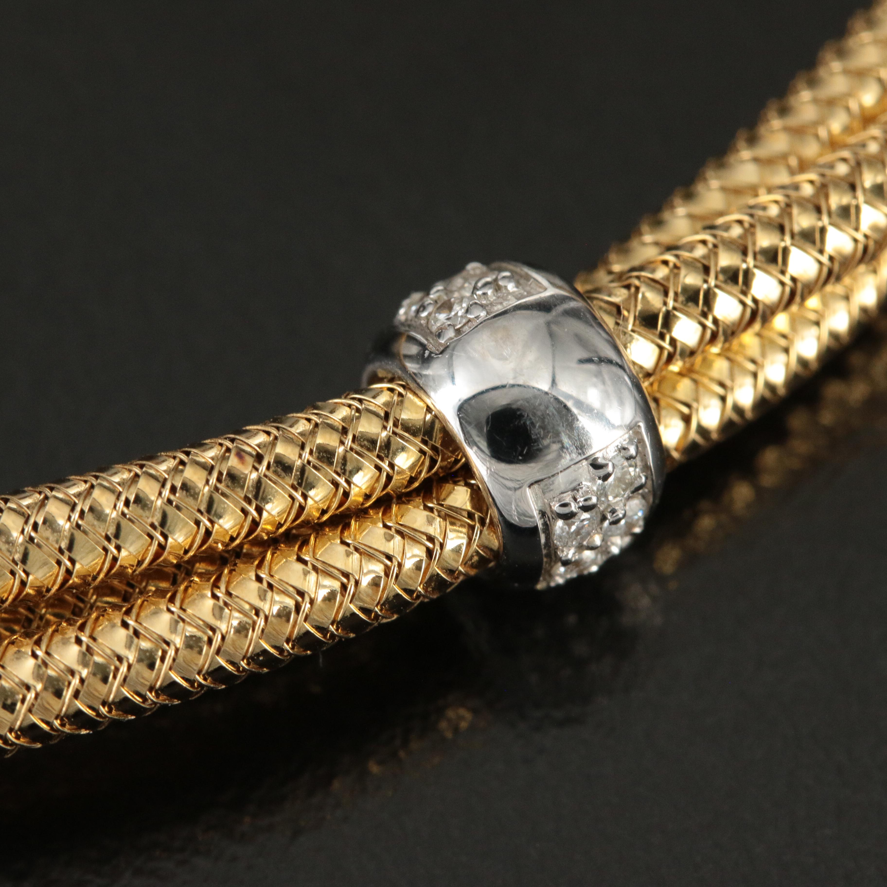 Roberto Coin "Primavera" 18K 0.30 CTW Diamond Triple Strand Necklace