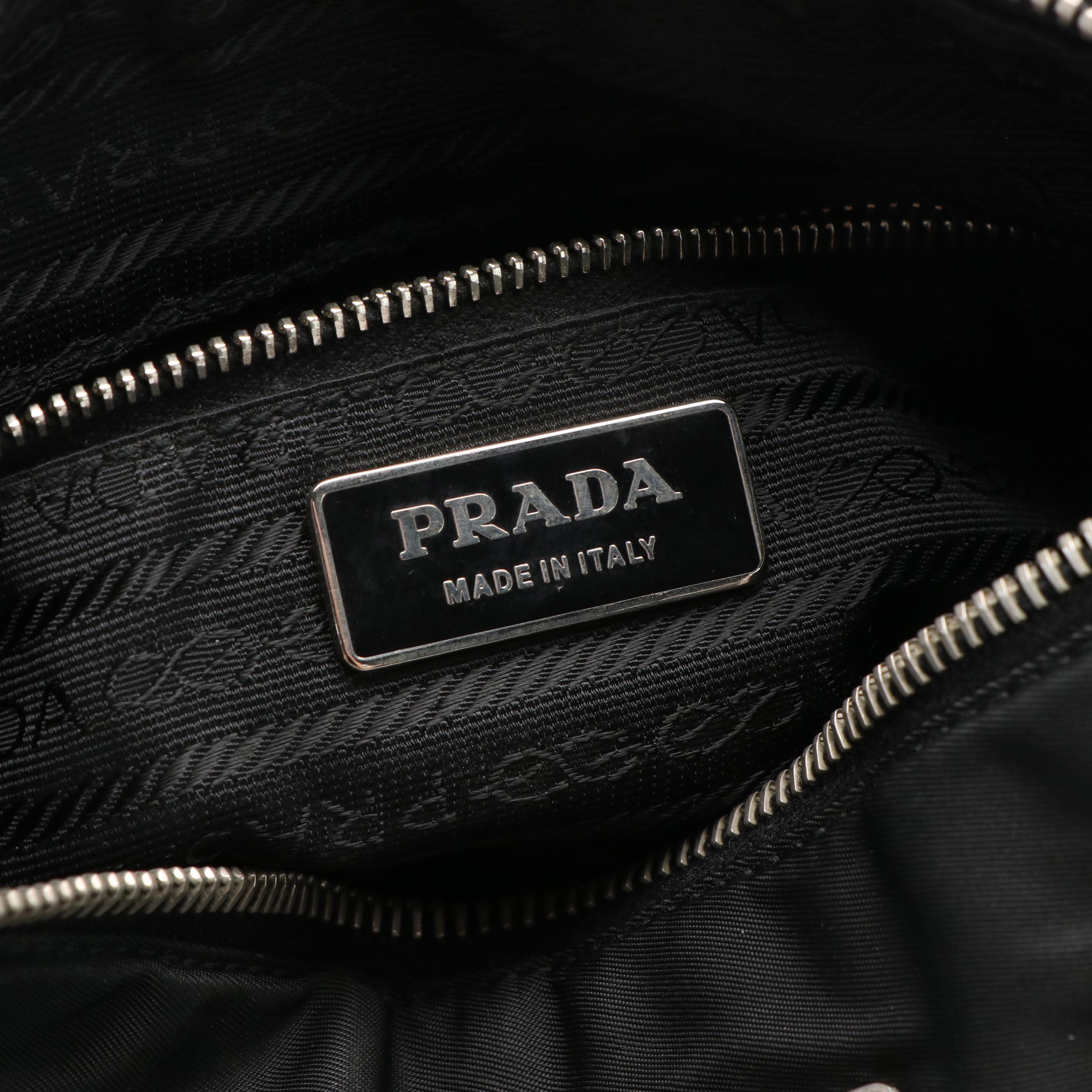 Prada Crossbody Bag in Black Tessuto Nylon and Leather