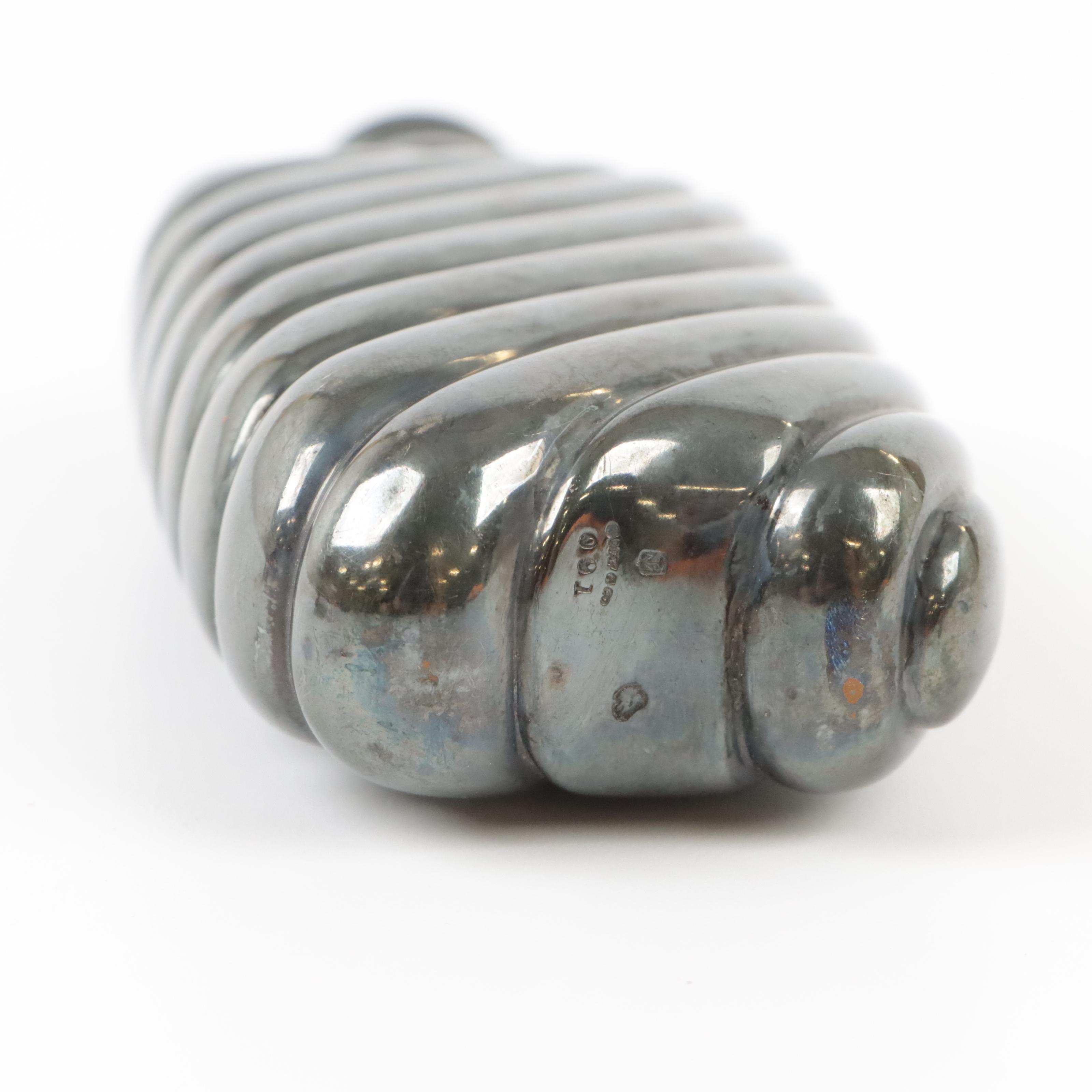 Gorham Silver Plate Flask, 1885 and a Perpetual Flip Globe Desk Calendar, 1970s